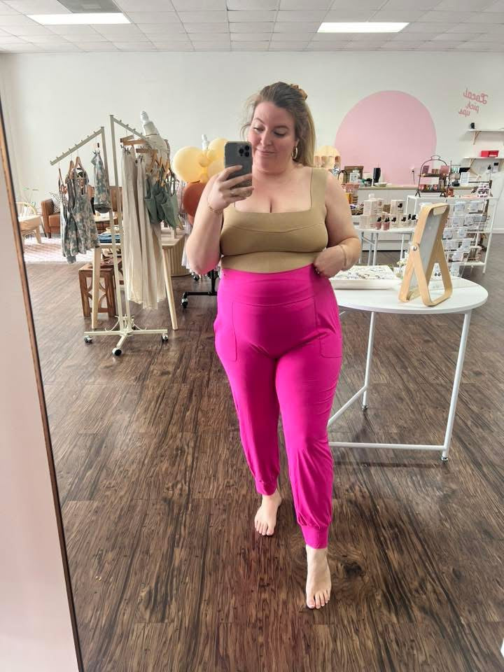 Trophy Wife Jogger Pants - Flamingo