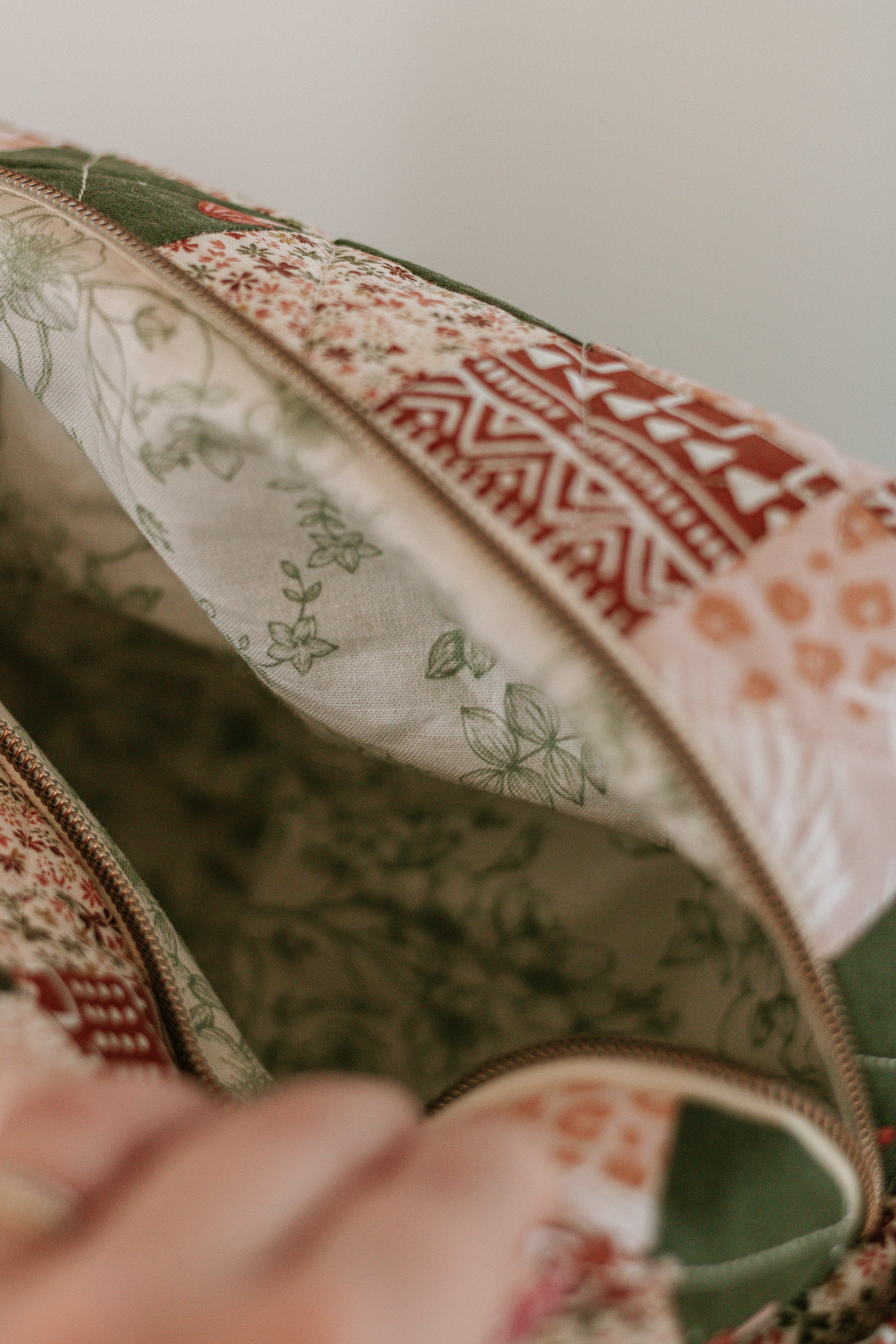 Mushroom Daze | Jumbo Quilted Makeup Bag