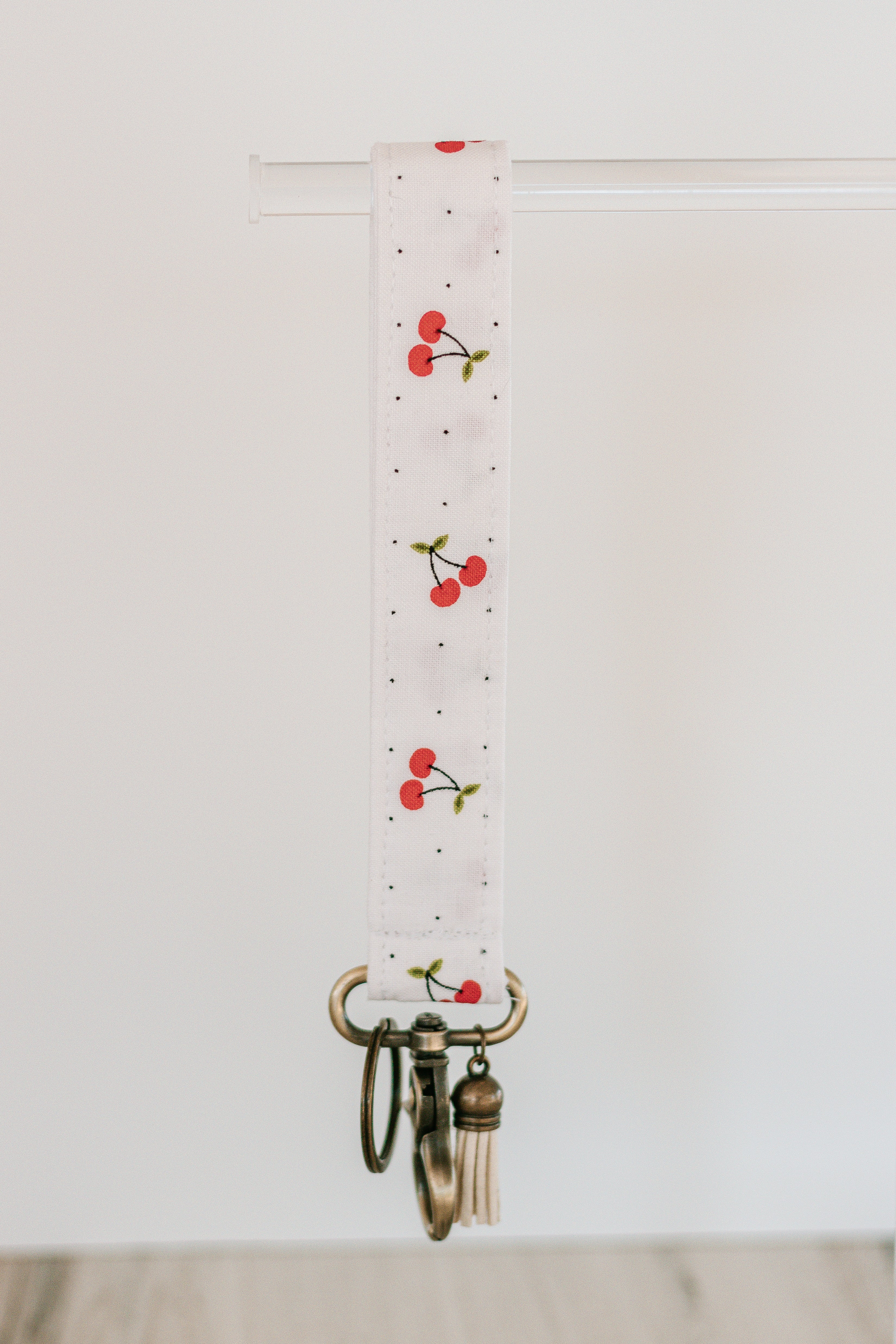 White Cherries | Keychain Wristlet