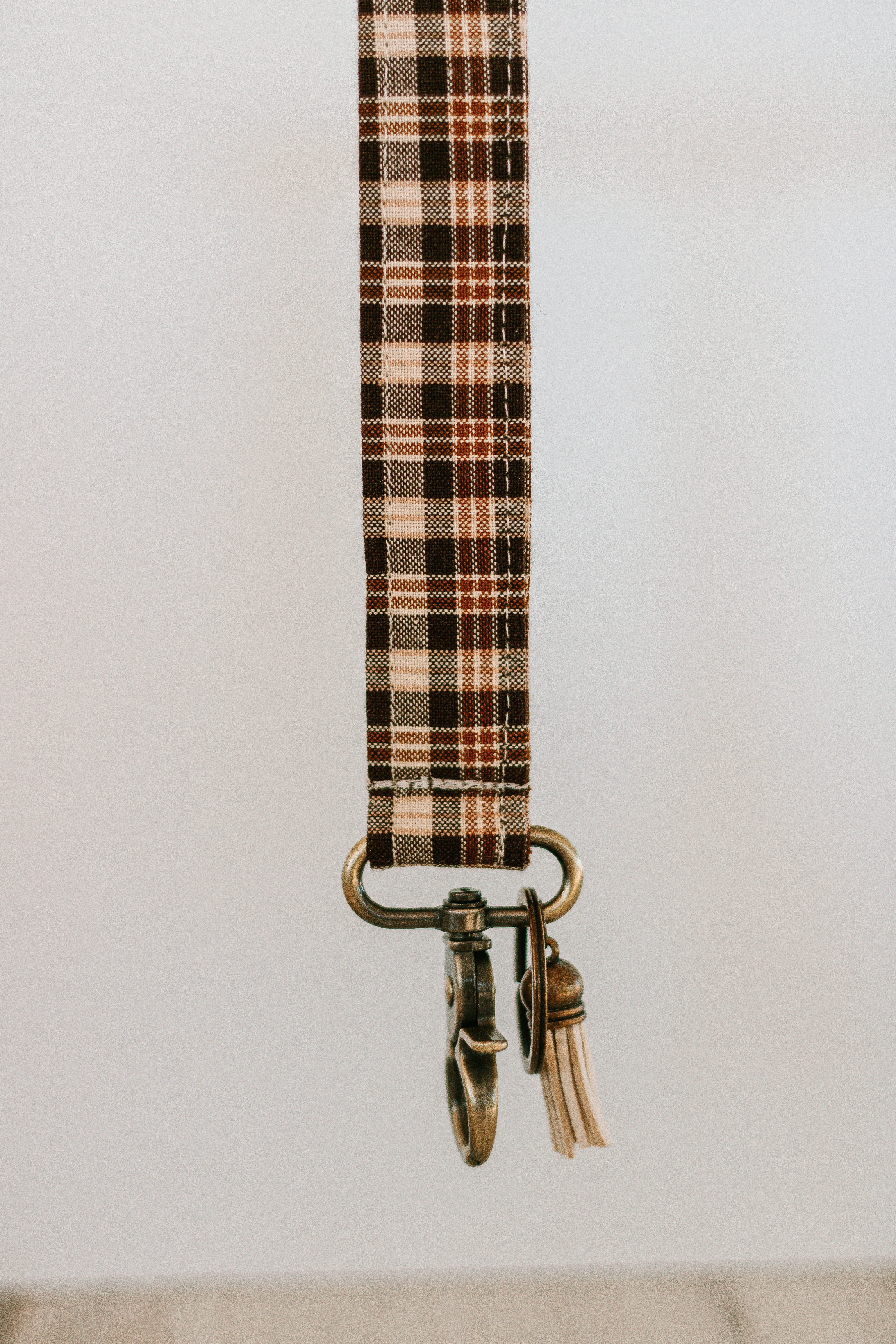 Mocha Plaid | Keychain Wristlet