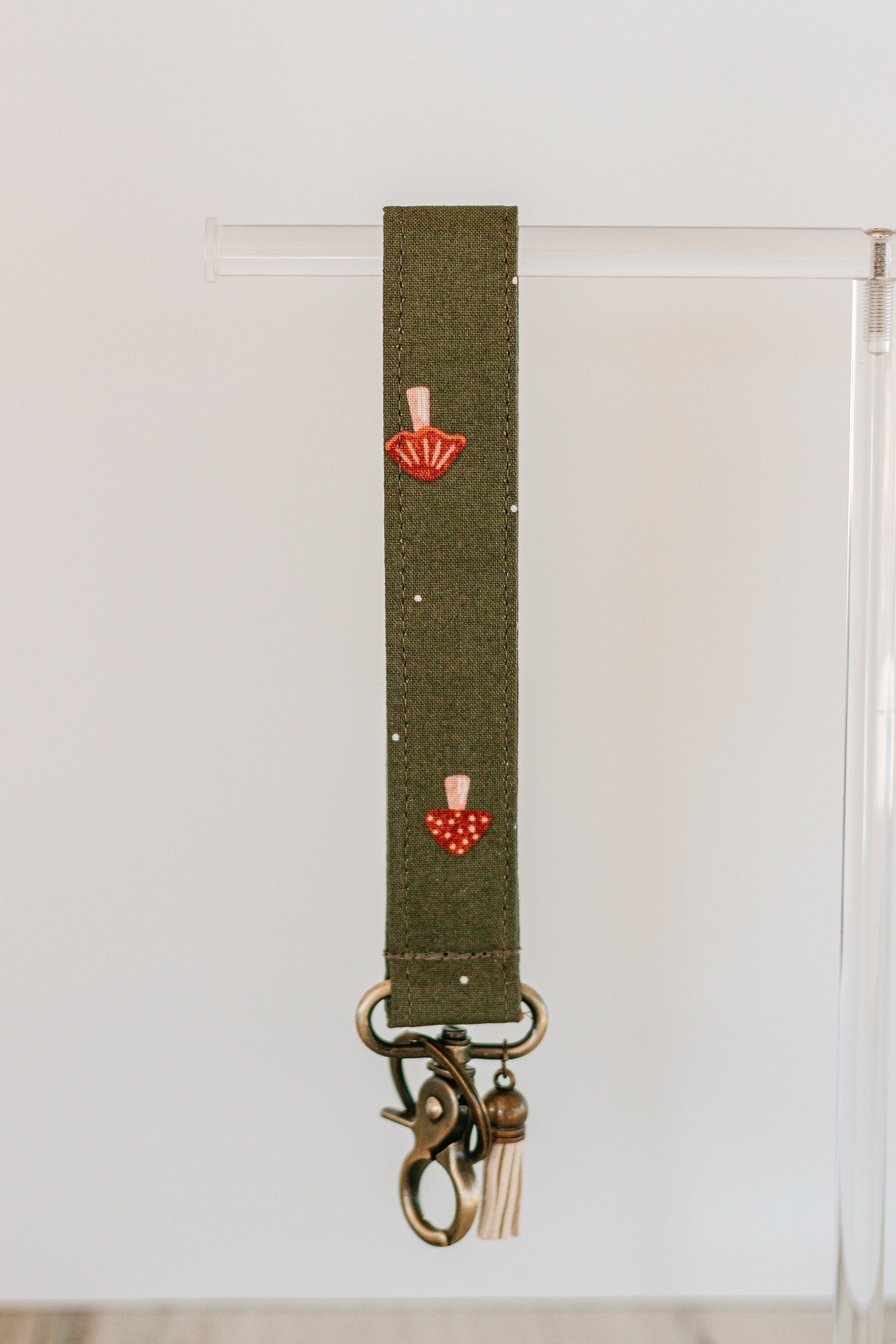 Olive Mushrooms | Keychain Wristlet