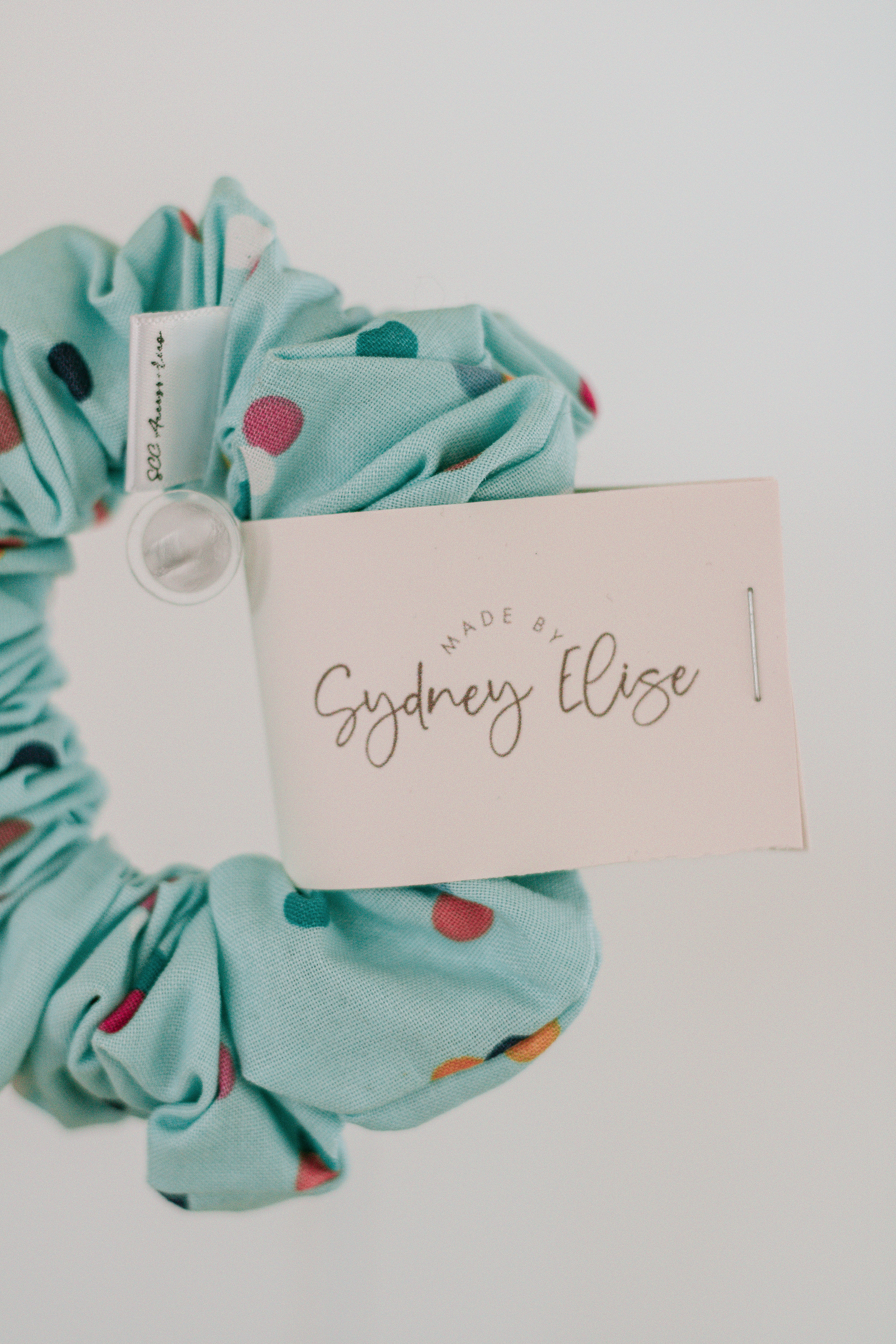 Aqua Confetti Scrunchie