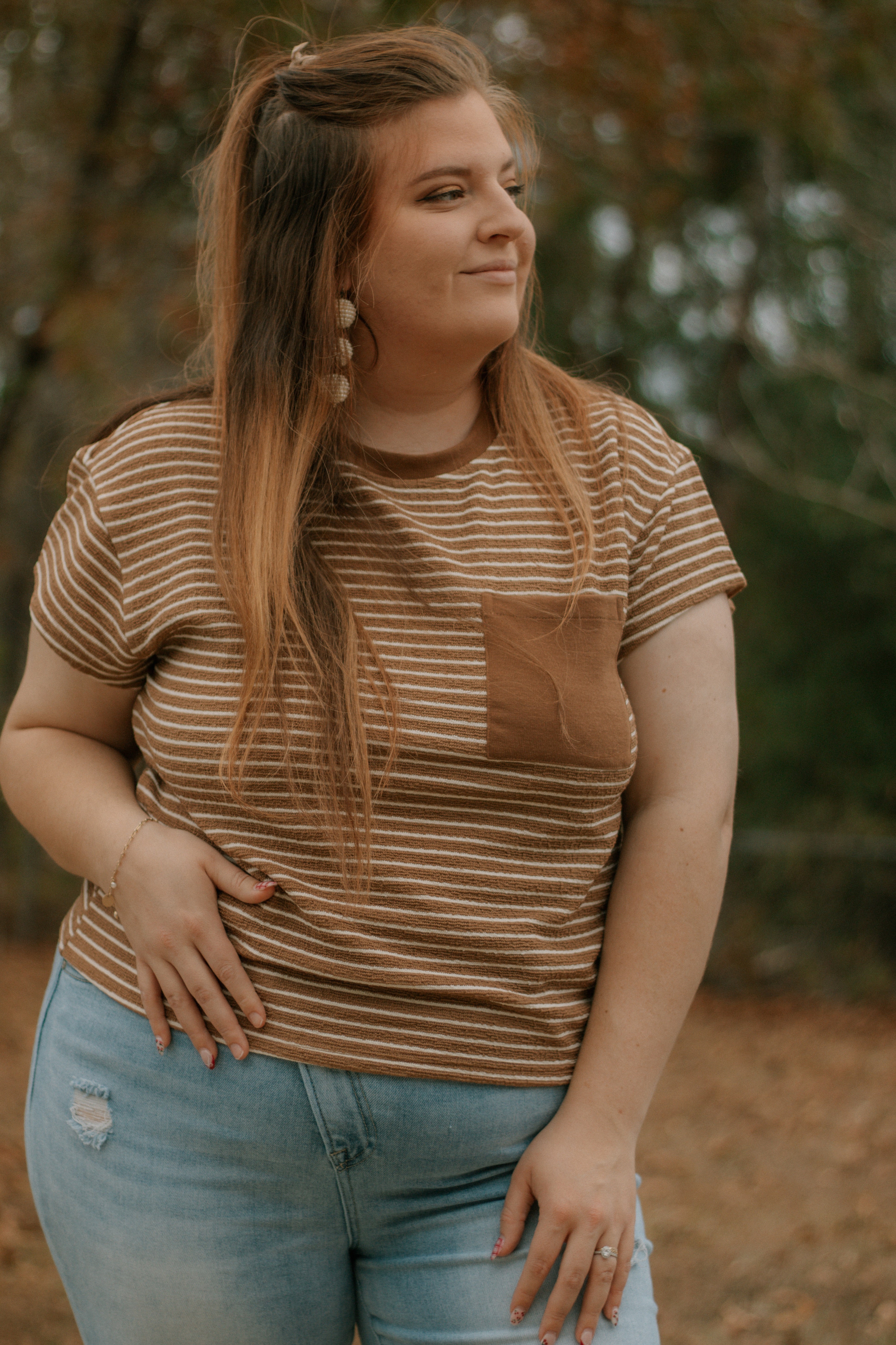 Brown Bear Striped Top