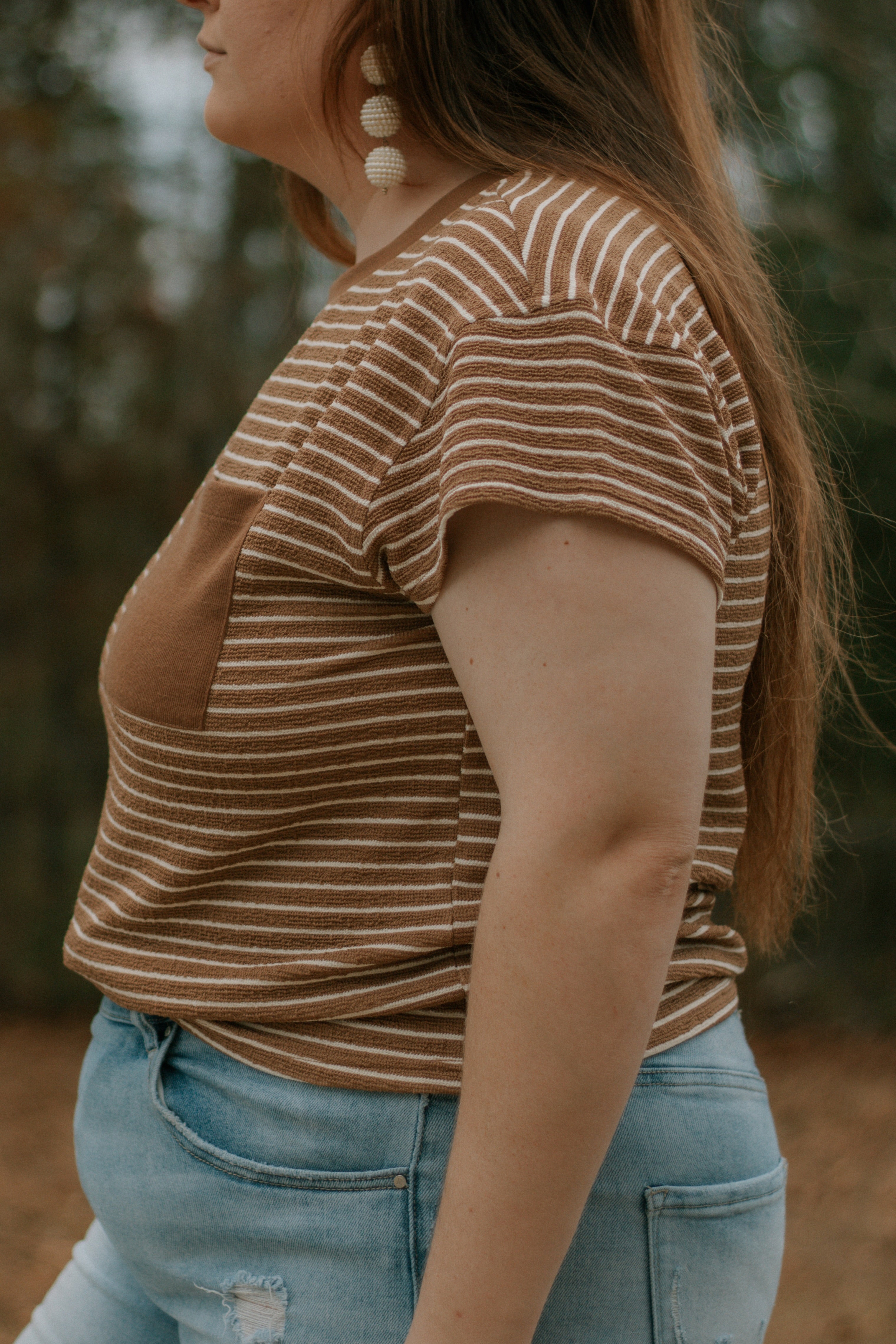 Brown Bear Striped Top
