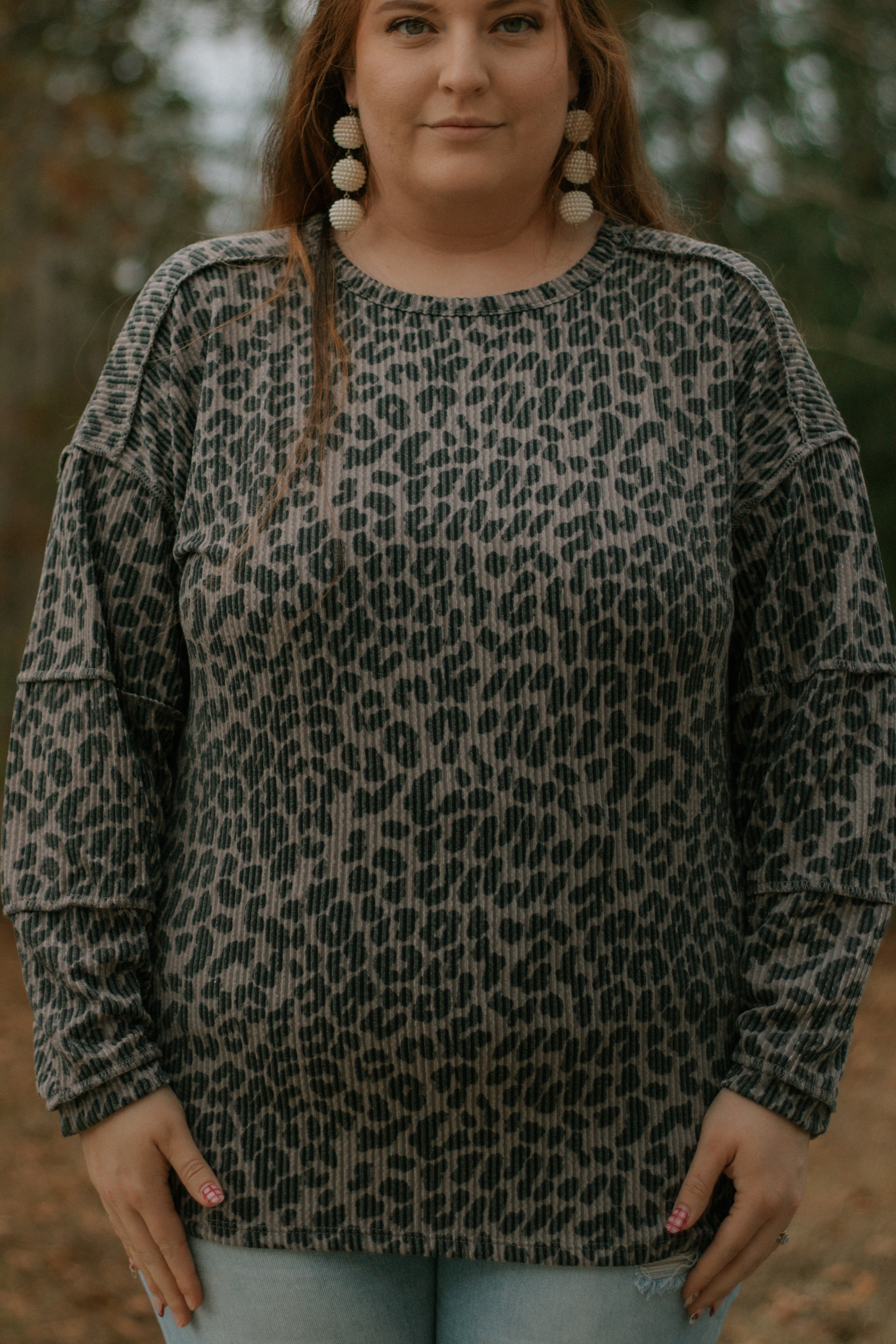 Charcoal Cheetah Top
