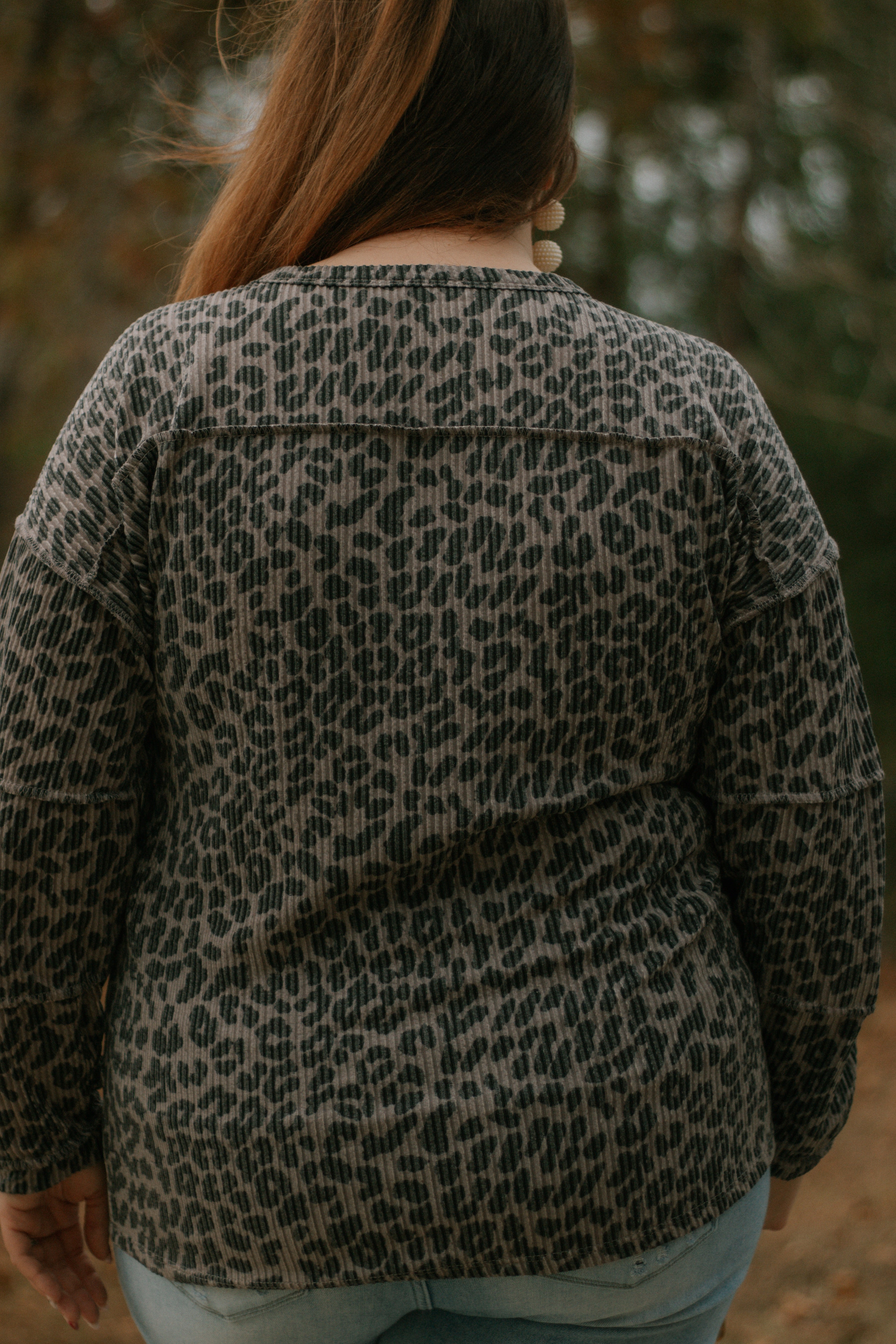 Charcoal Cheetah Top - S