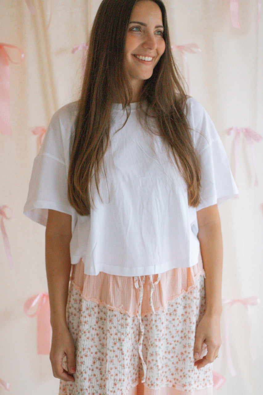 Heartthrob Basic Tee - White - M
