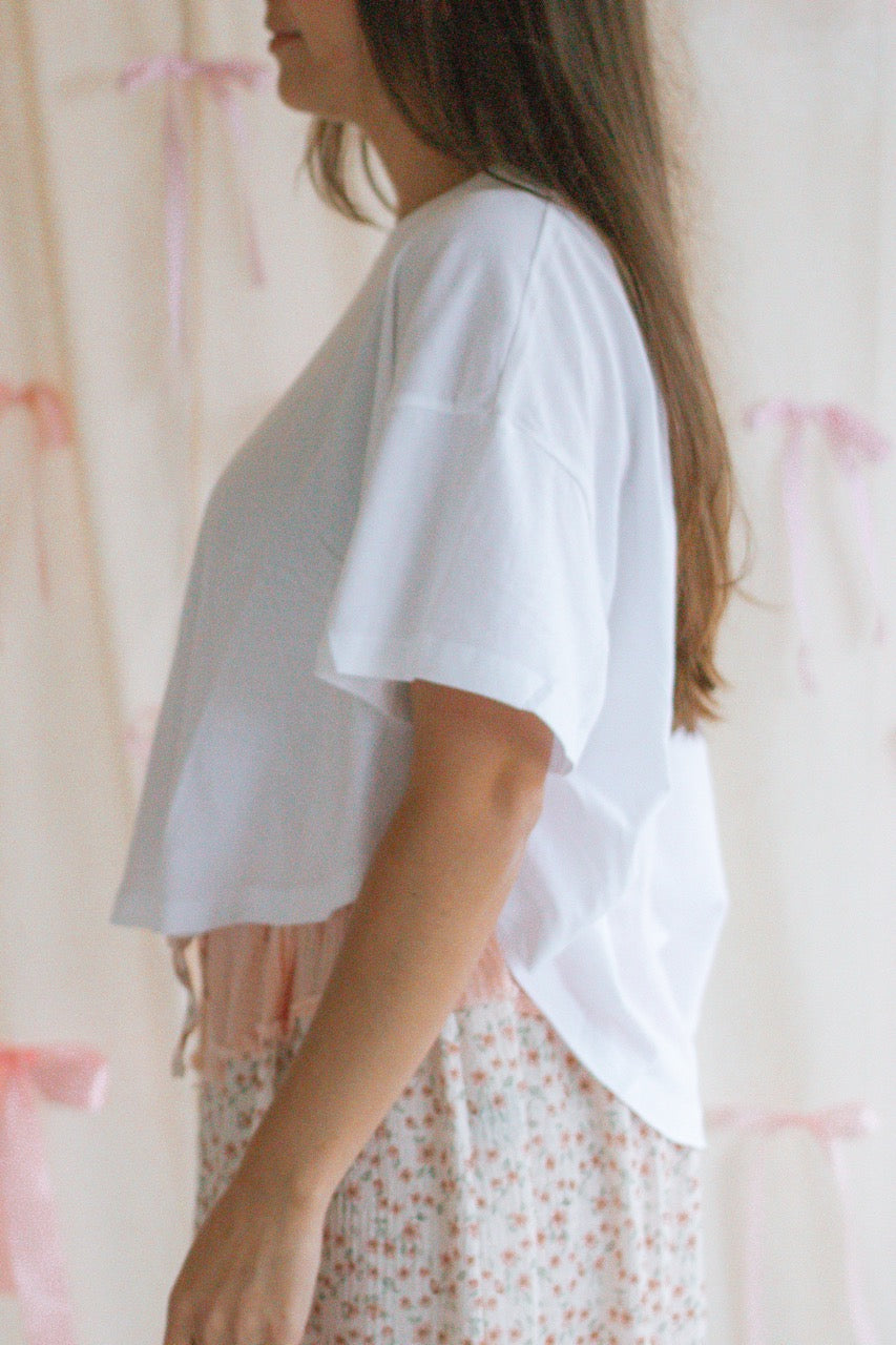 Heartthrob Basic Tee - White - M