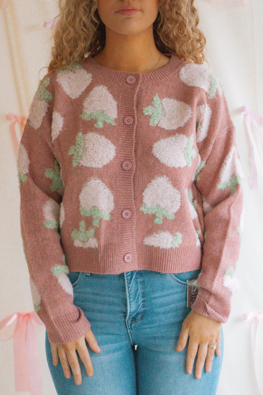 Strawberry Rosé Cardigan