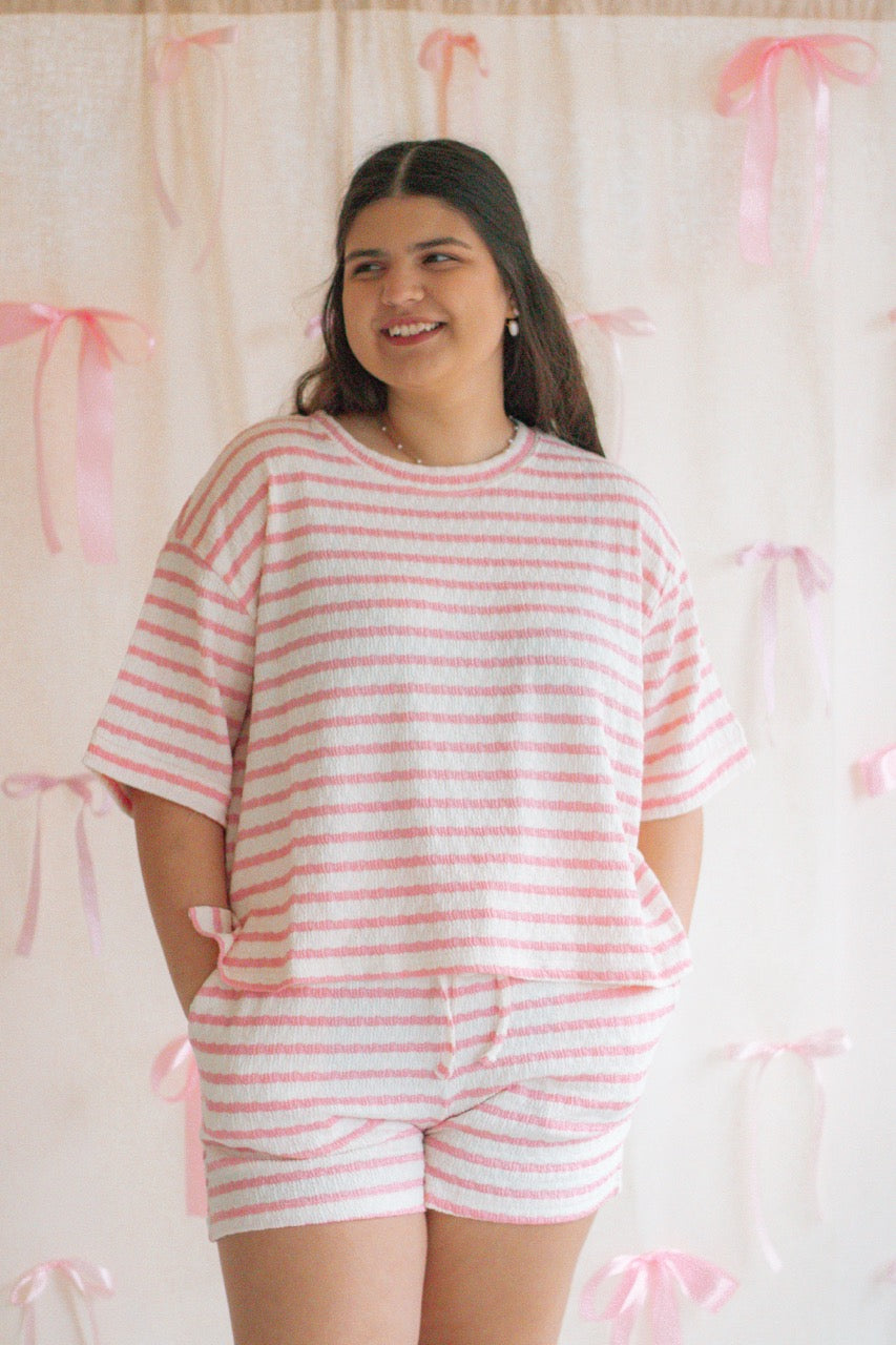 Strawberry Whip Striped Set