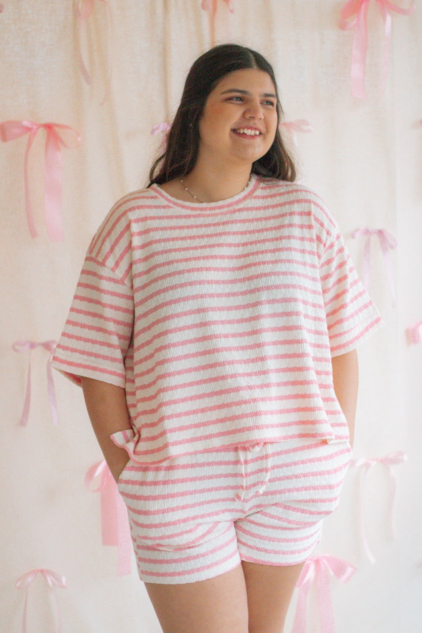 Strawberry Whip Striped Set