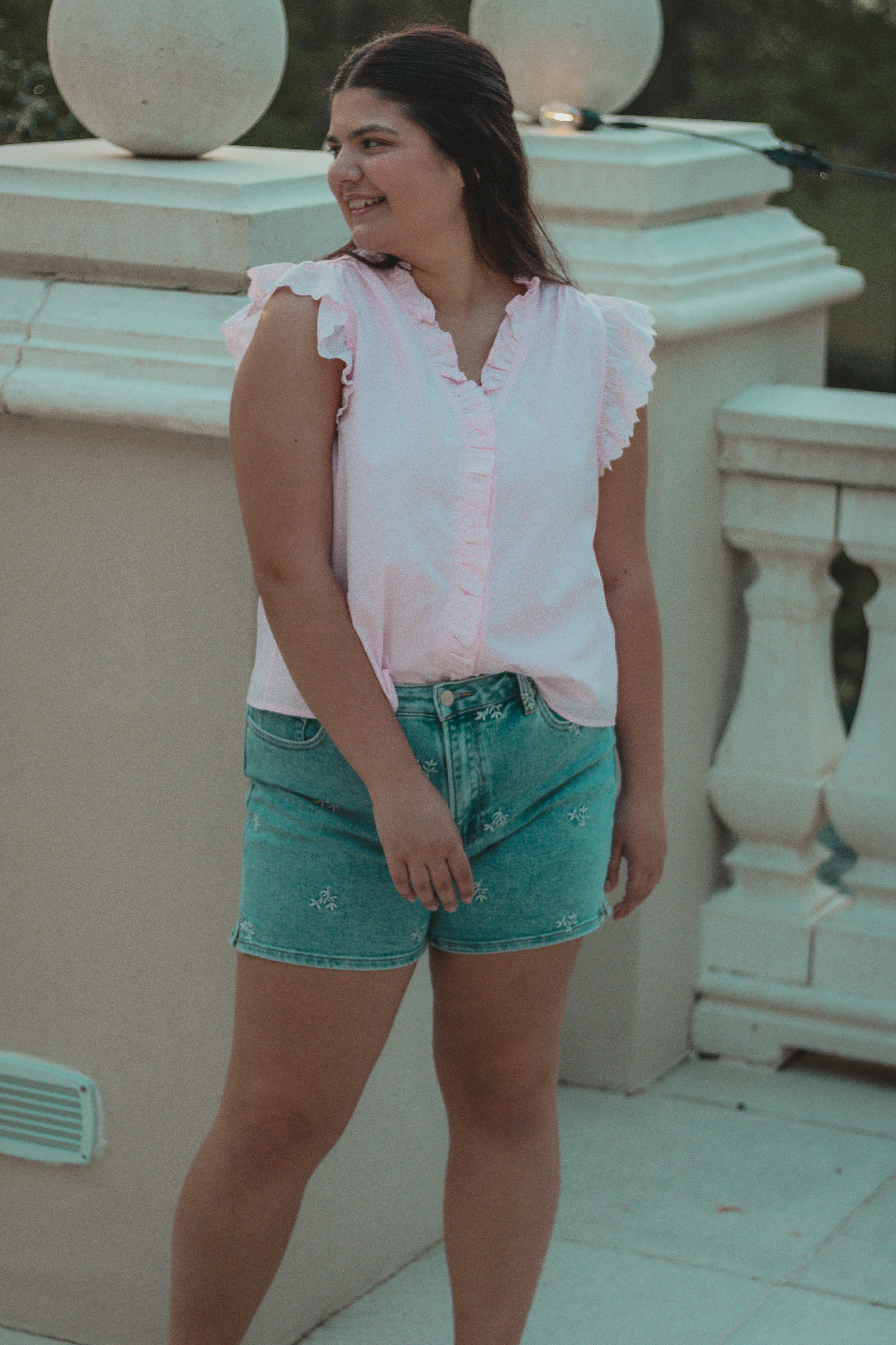 Sunday Garden Denim Shorts