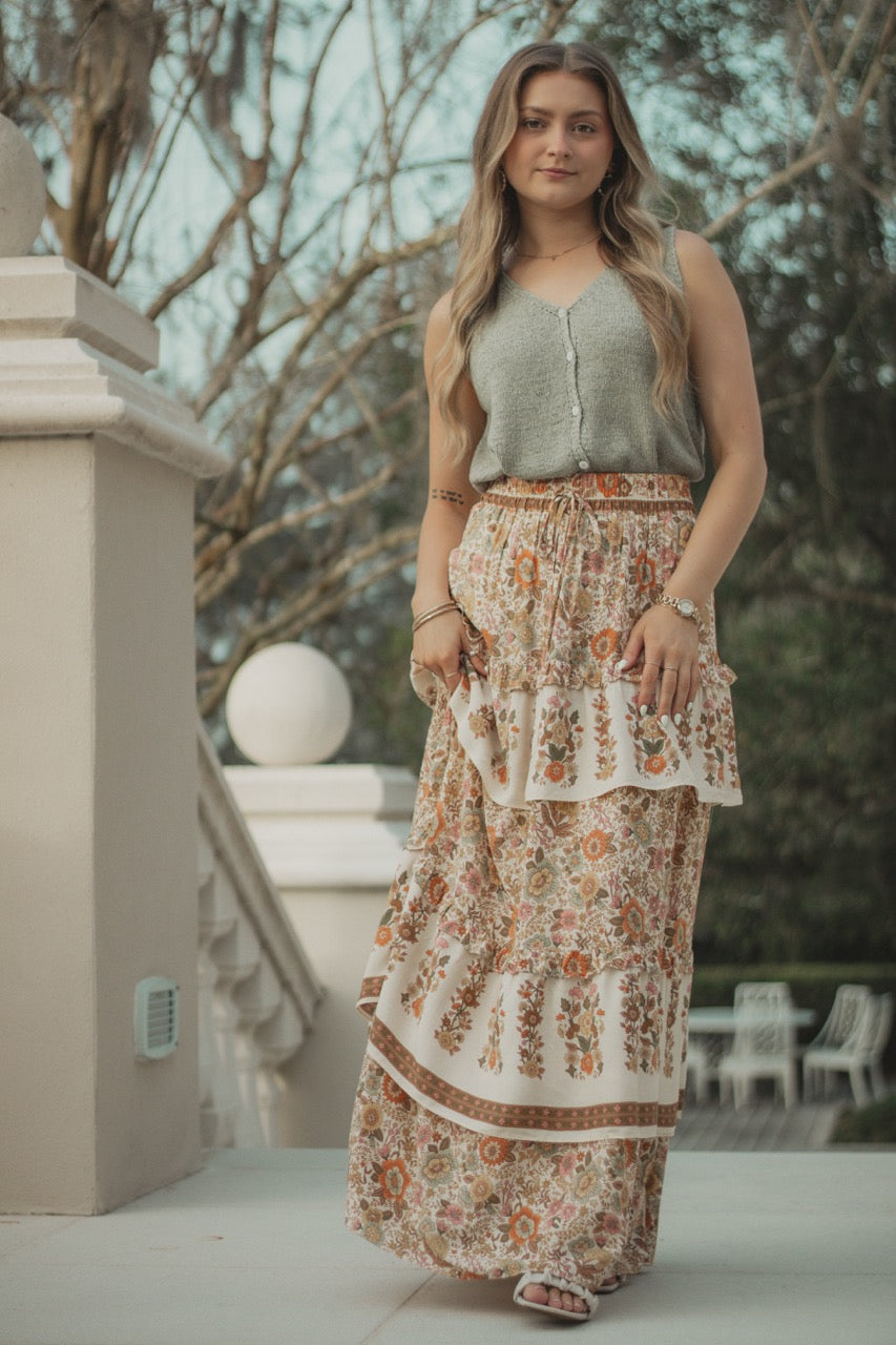 Wildflower Daydream Midi Skirt