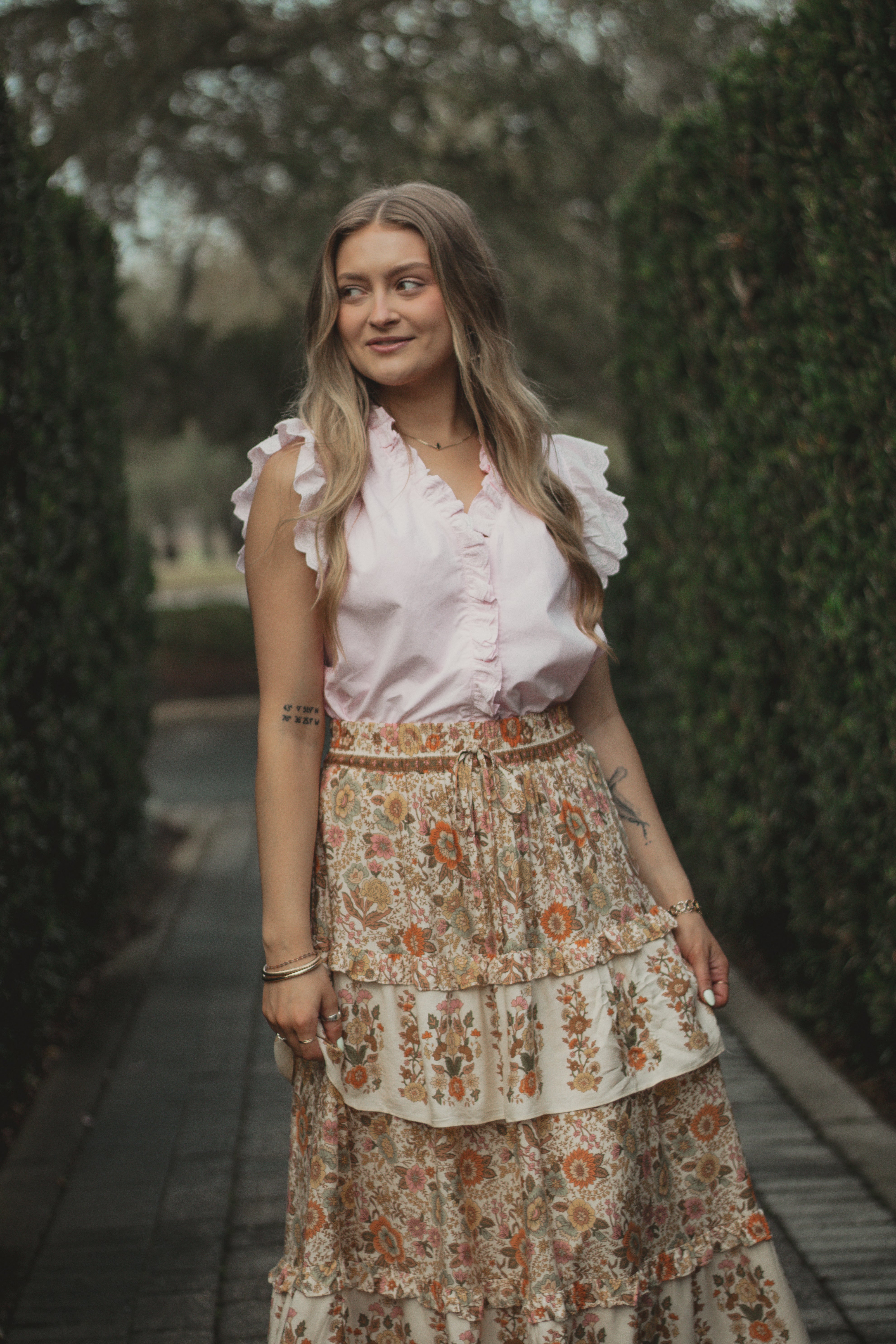 Wildflower Daydream Midi Skirt - L