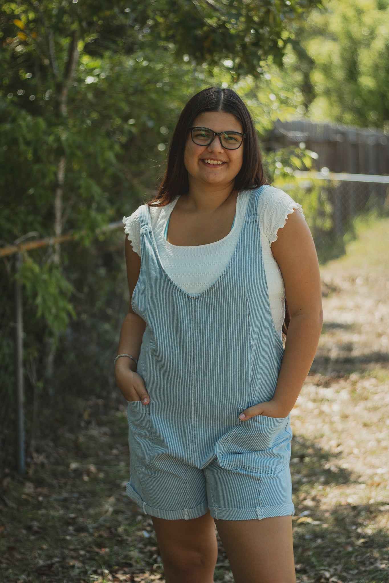 Morning Tide Denim Romper
