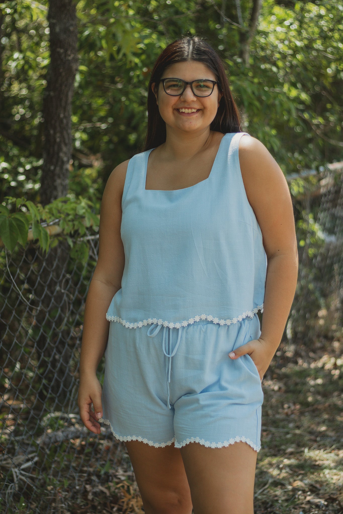 Dally Daisy Linen Shorts