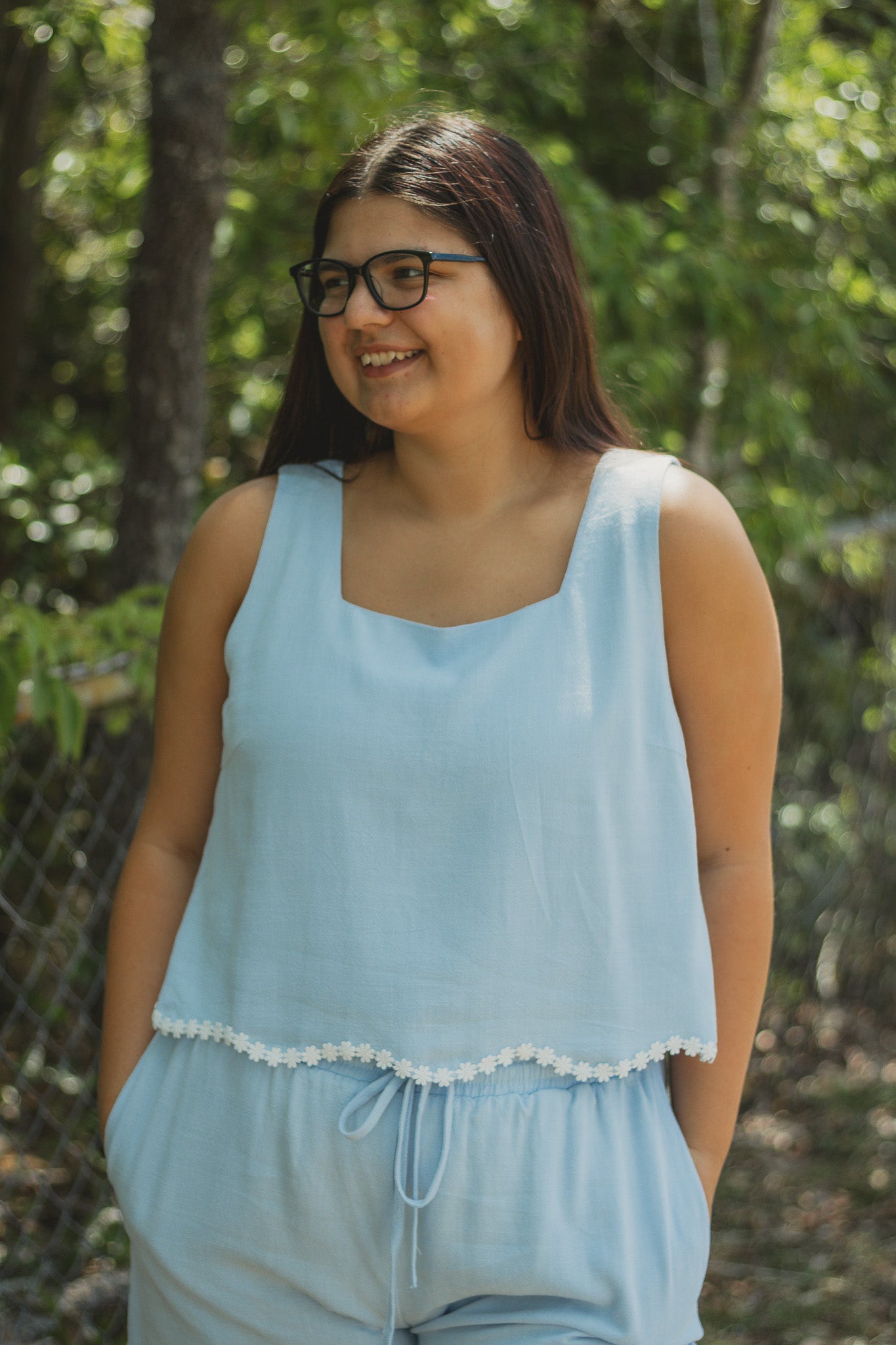 Dally Daisy Linen Top