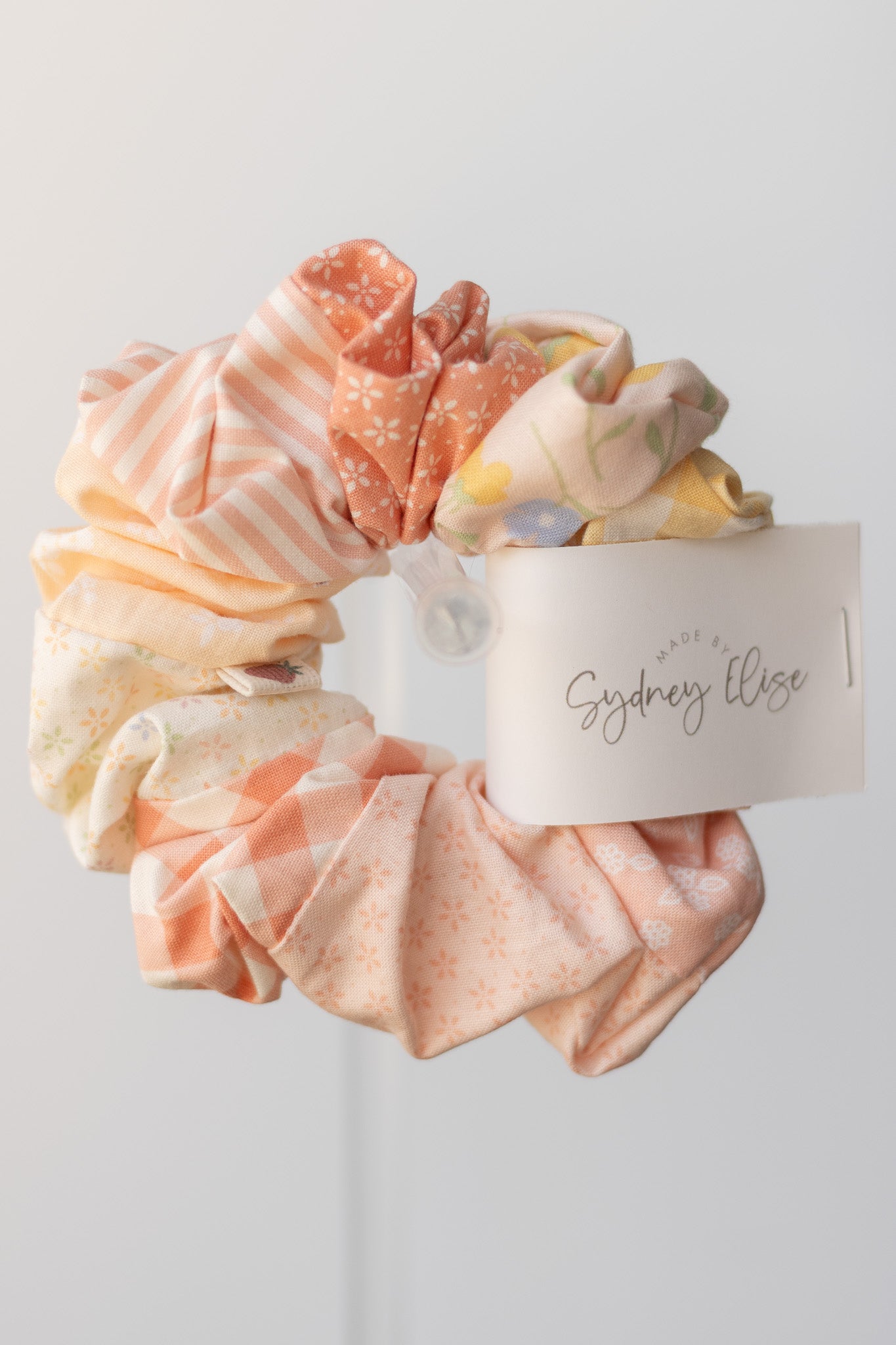 Peach Picnic | Jumbo Patchwork Scrunchie