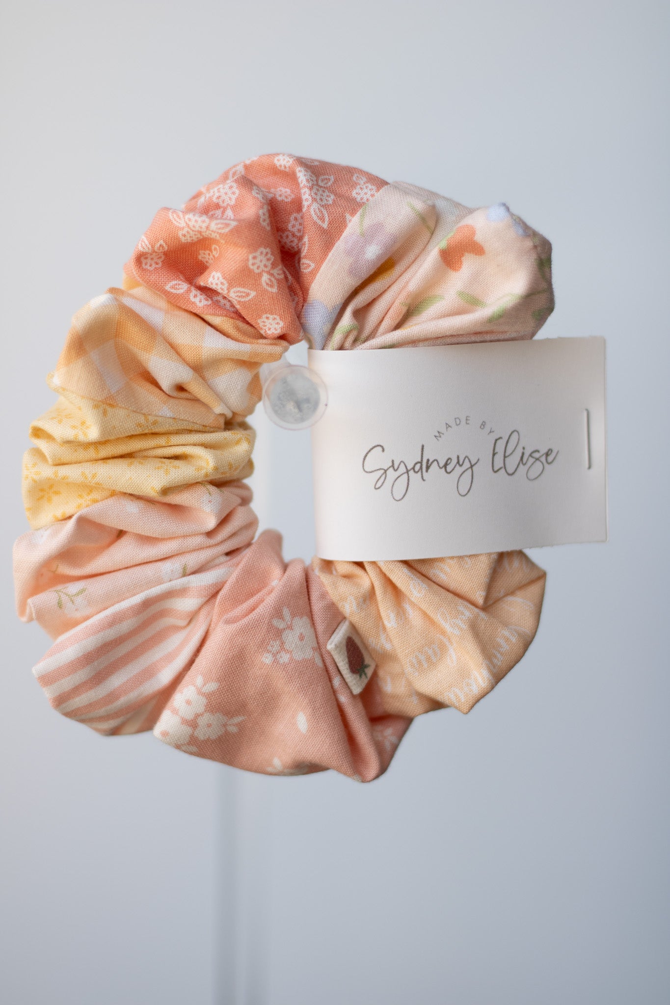 Peach Picnic | Jumbo Patchwork Scrunchie