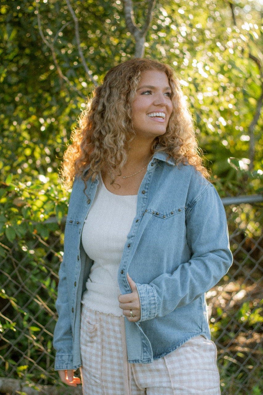 Vintage Blue Denim Shacket