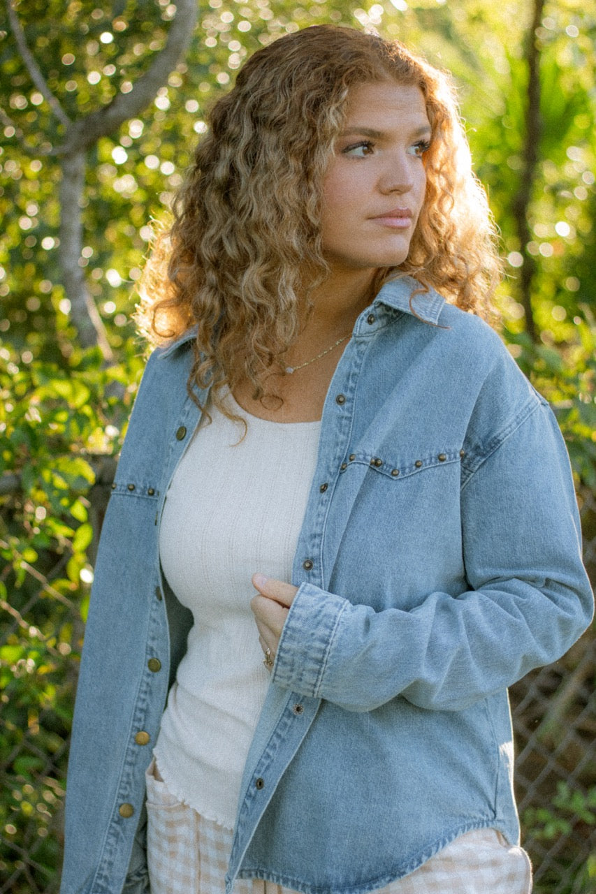 Vintage Blue Denim Shacket