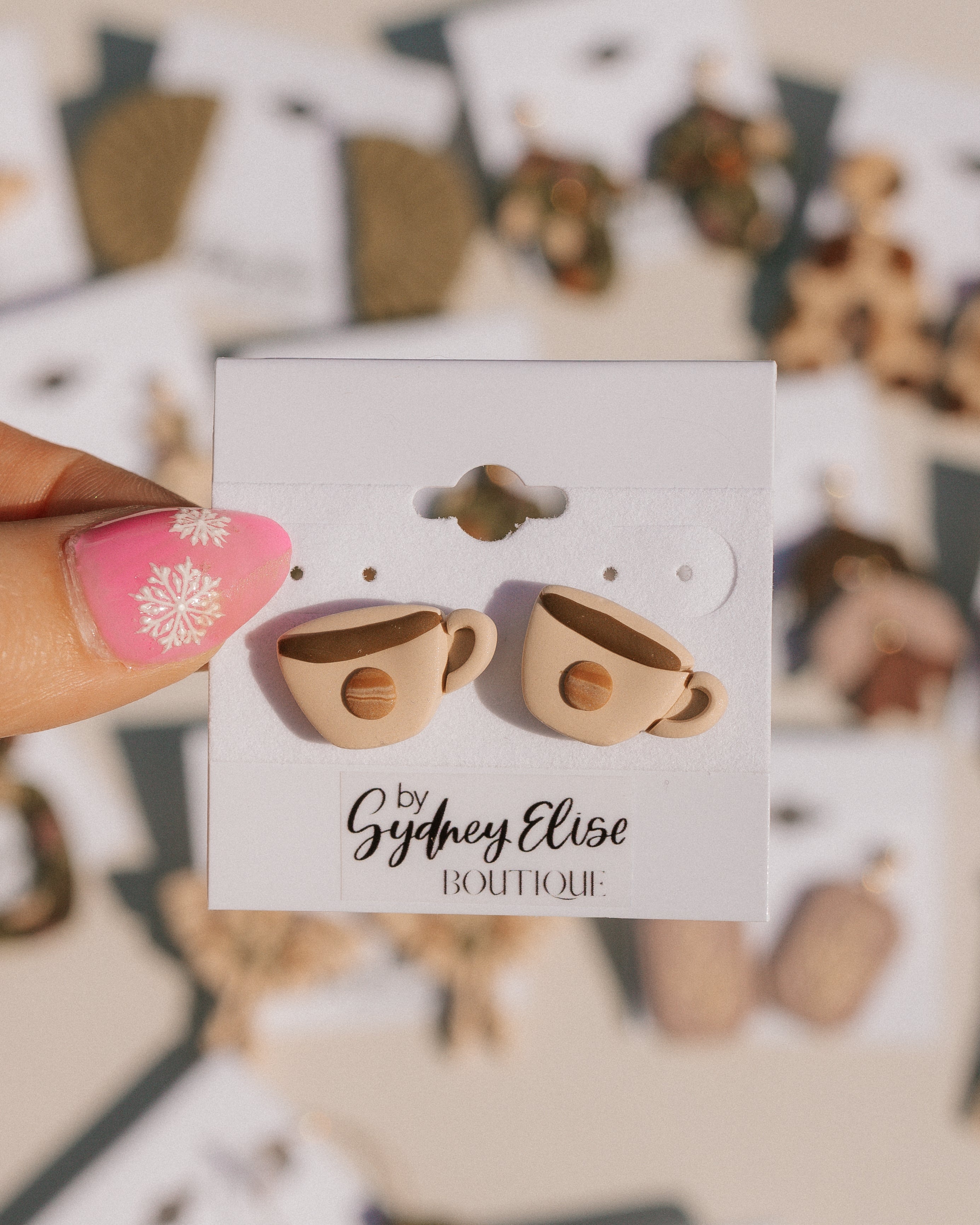 Lavender Latte Clay Earring Collection