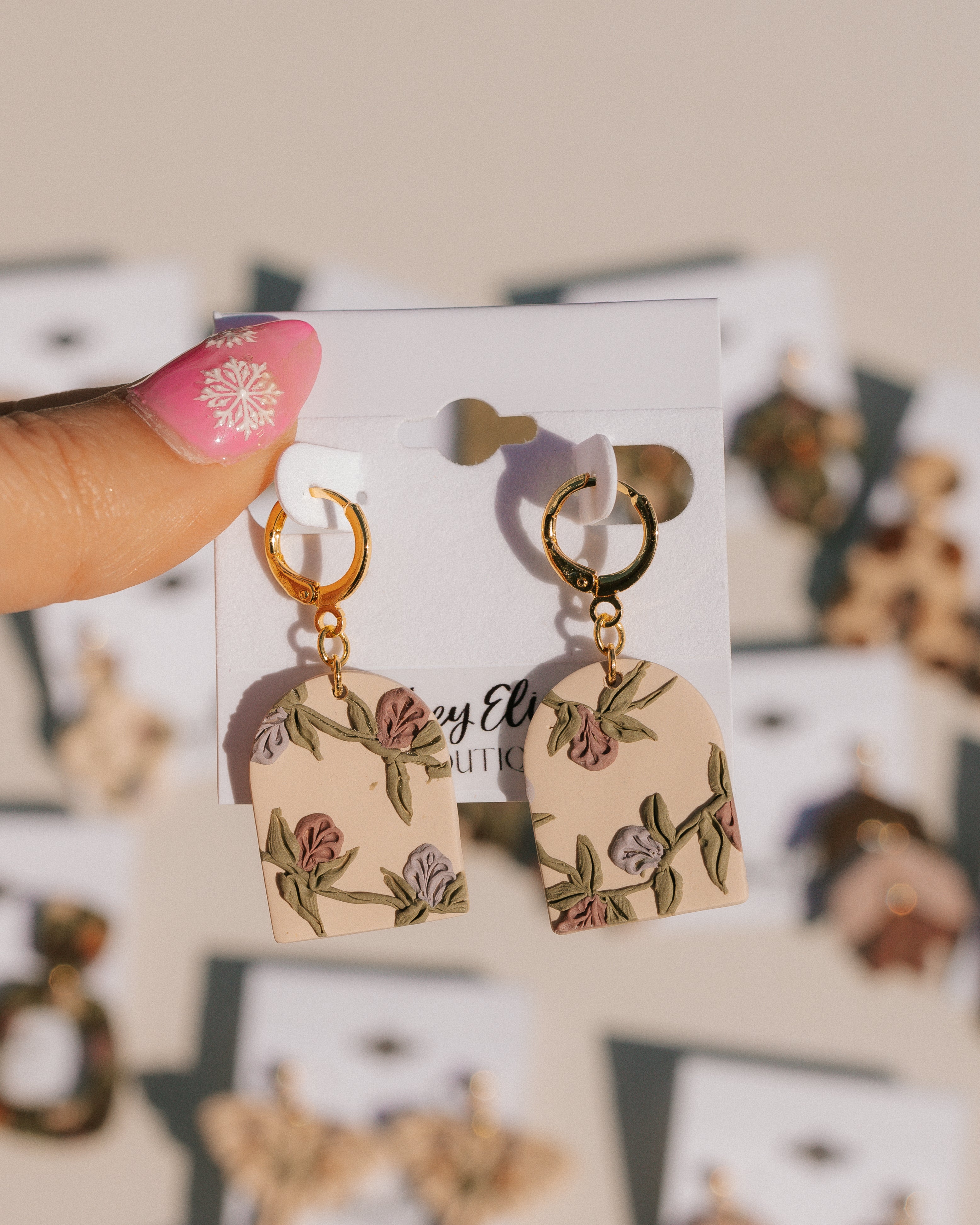 Lavender Latte Clay Earring Collection