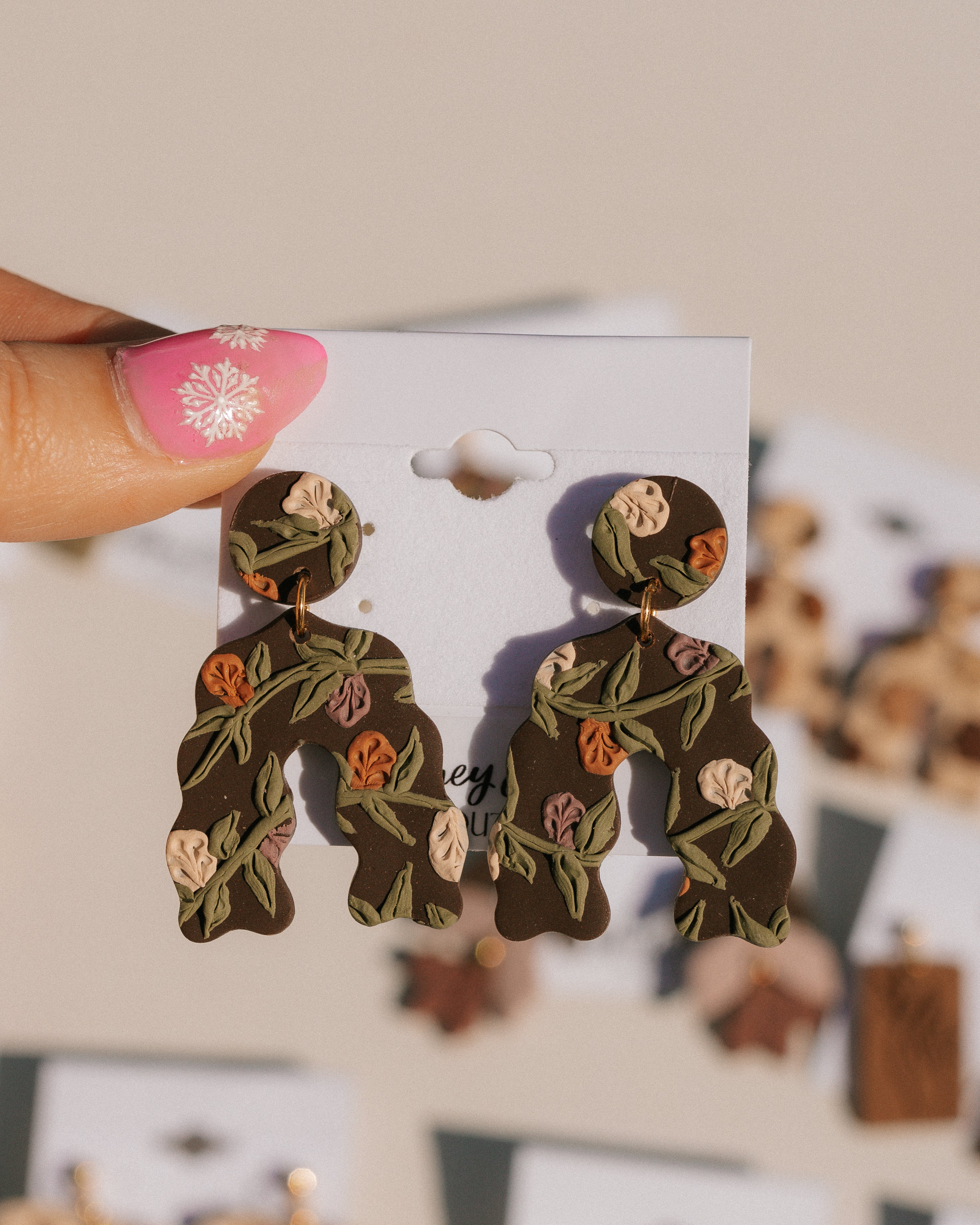 Lavender Latte Clay Earring Collection