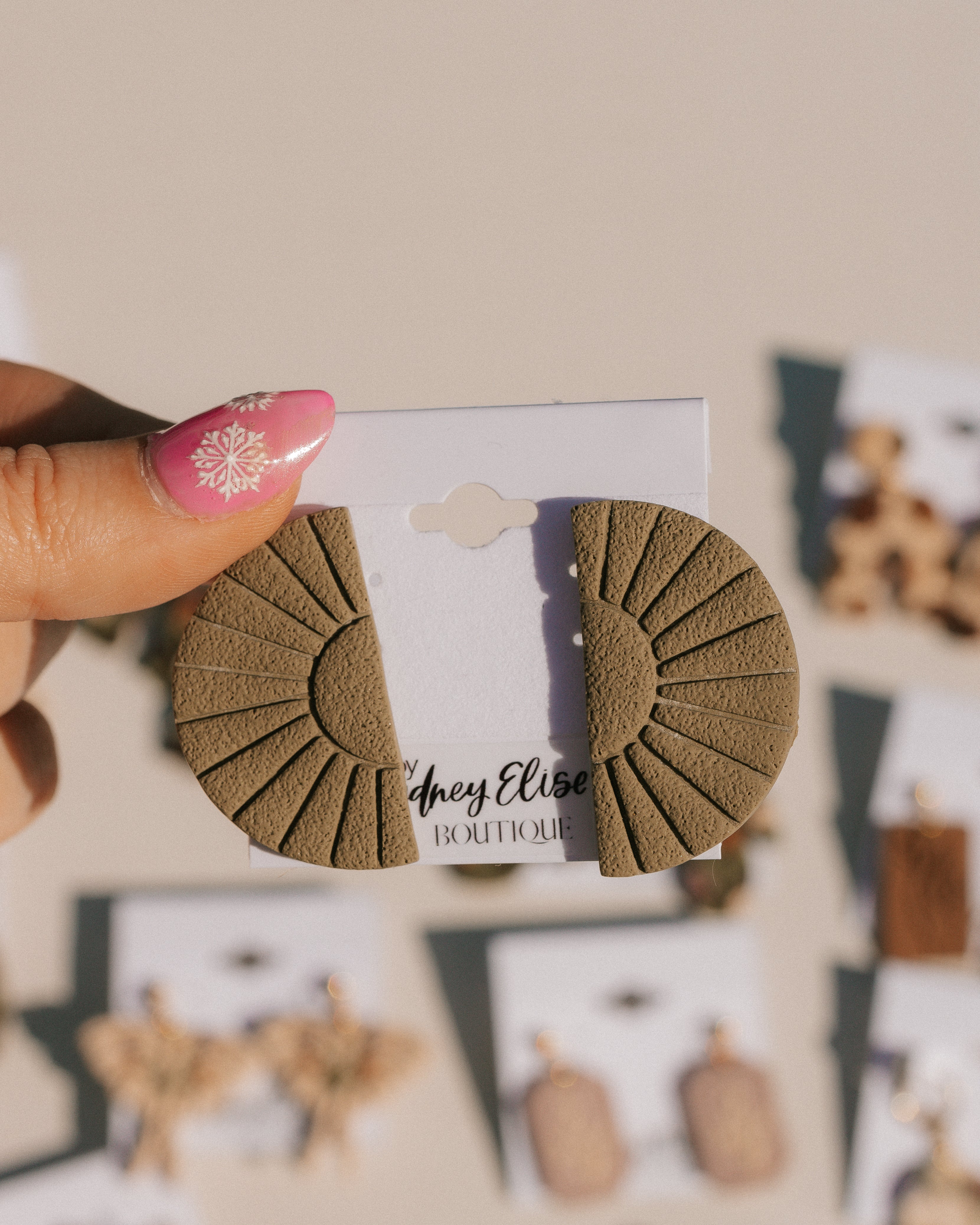 Lavender Latte Clay Earring Collection