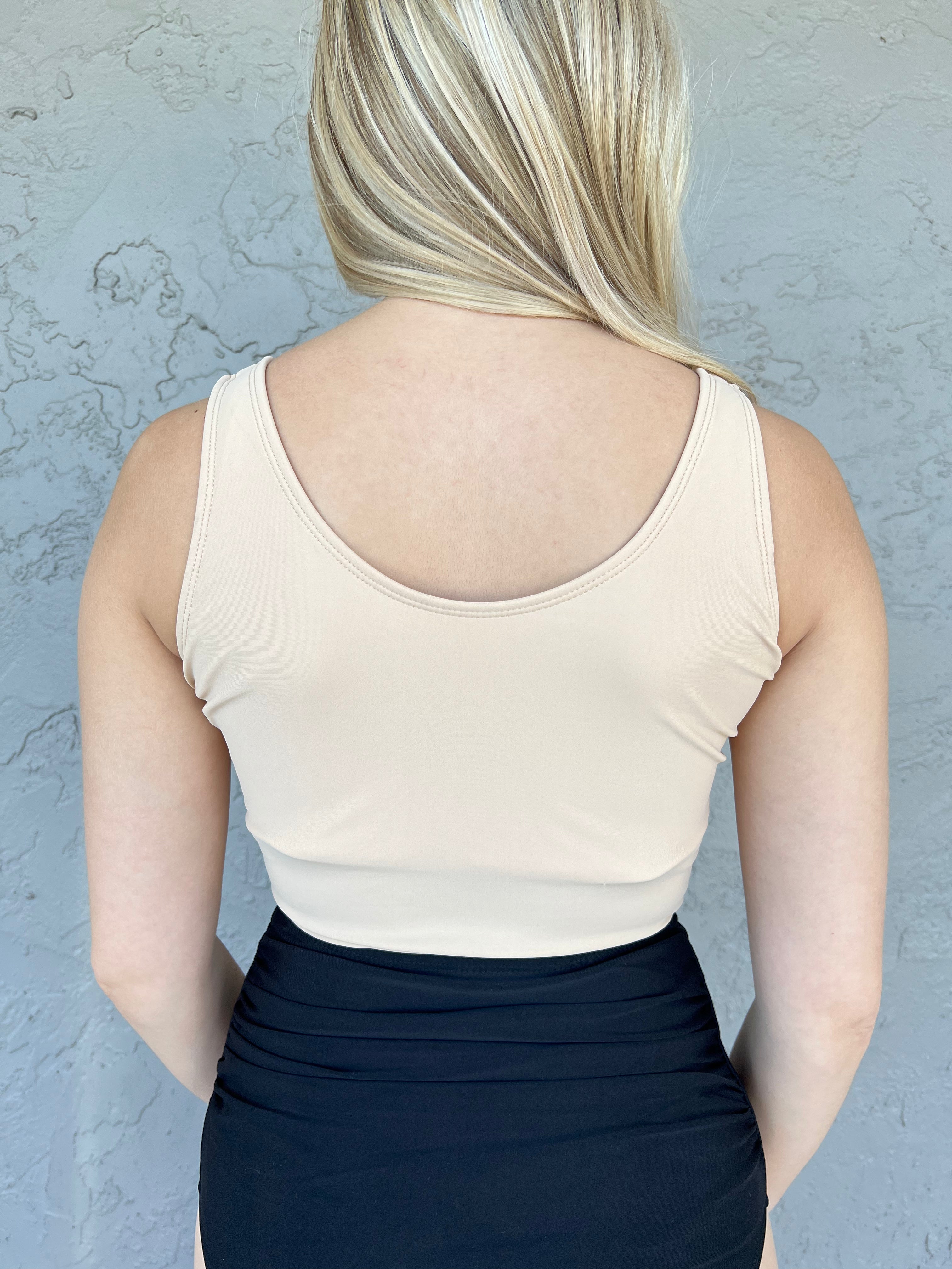 Criss Cross Reversible Top | Tan