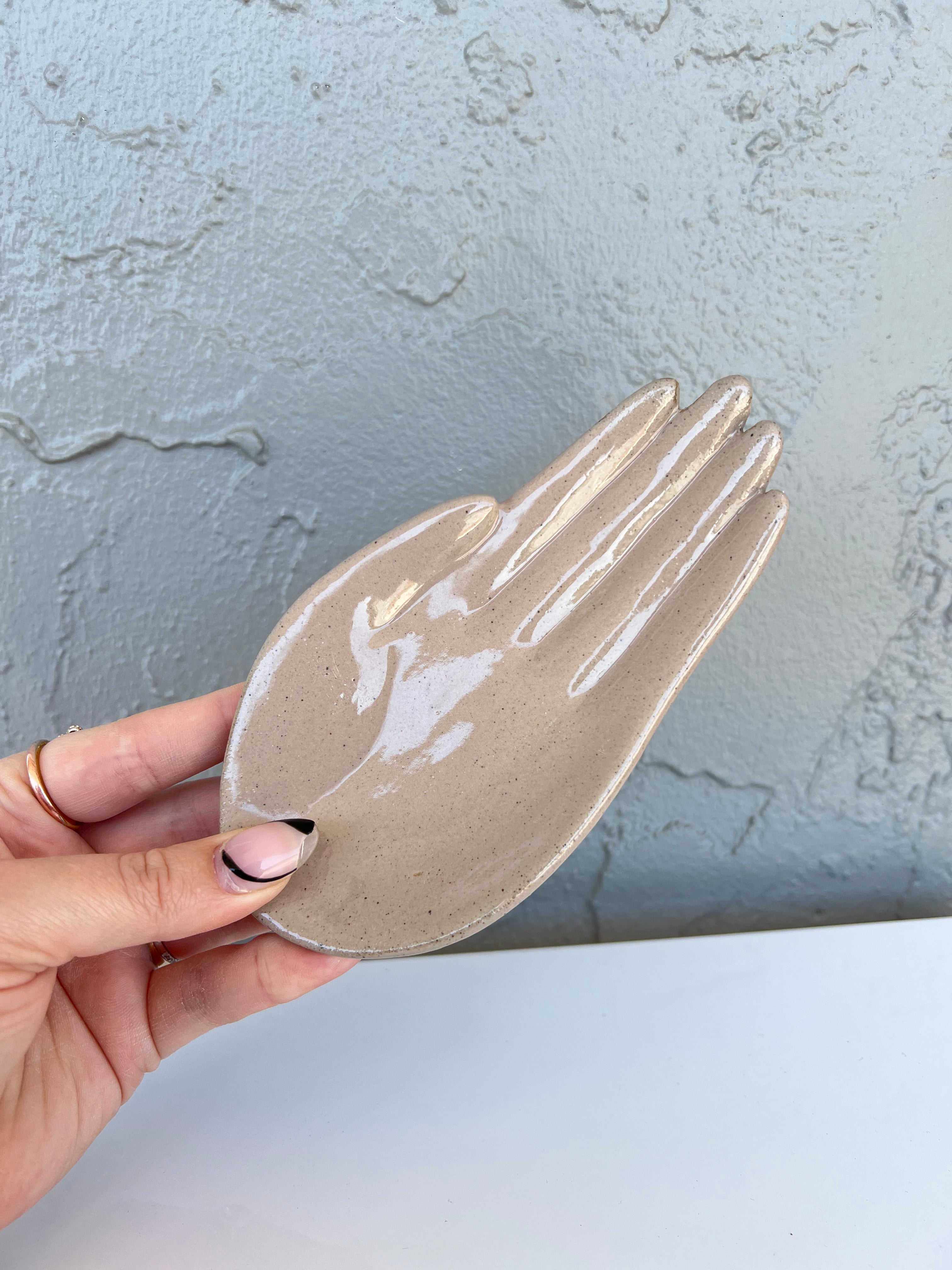 Hand in Hand Stoneware Dish