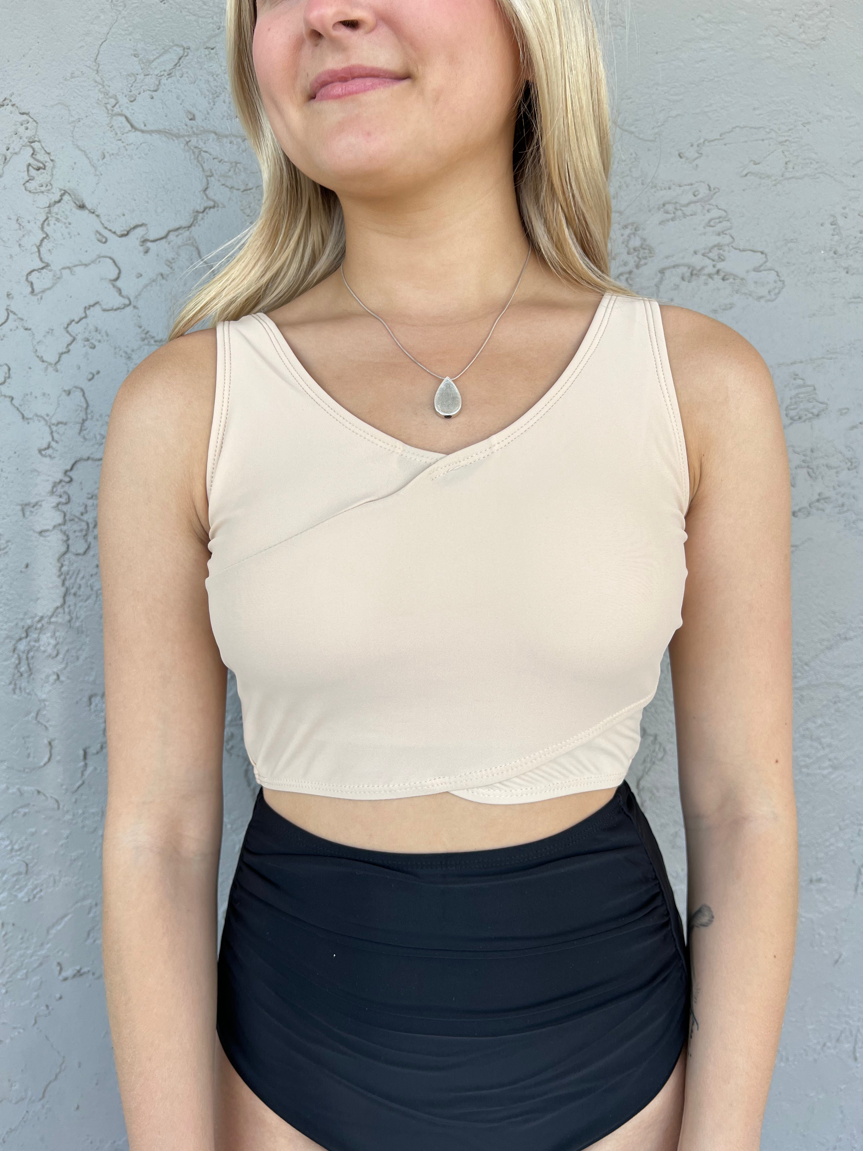 Criss Cross Reversible Top | Tan