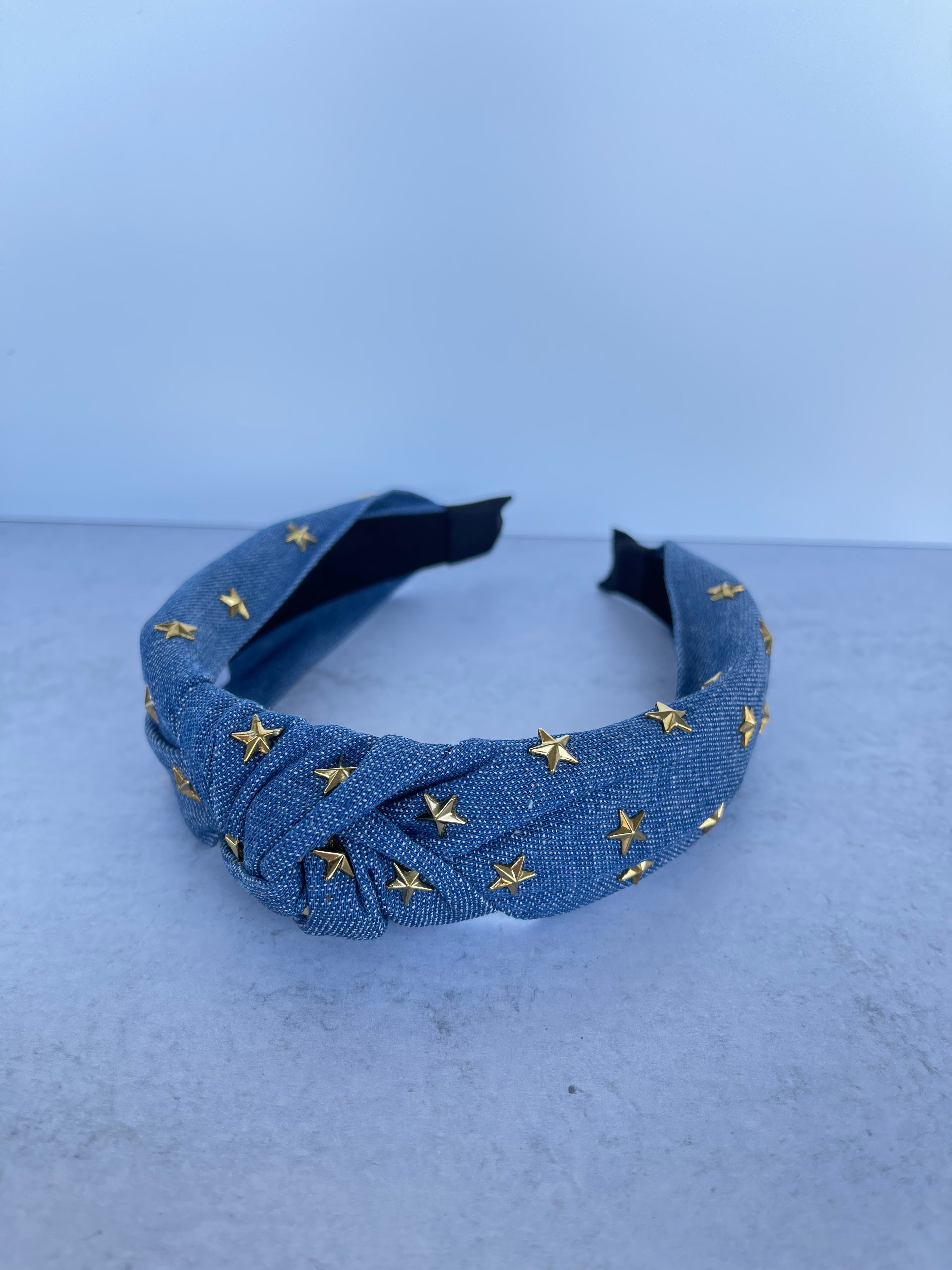 Denim Star Headband