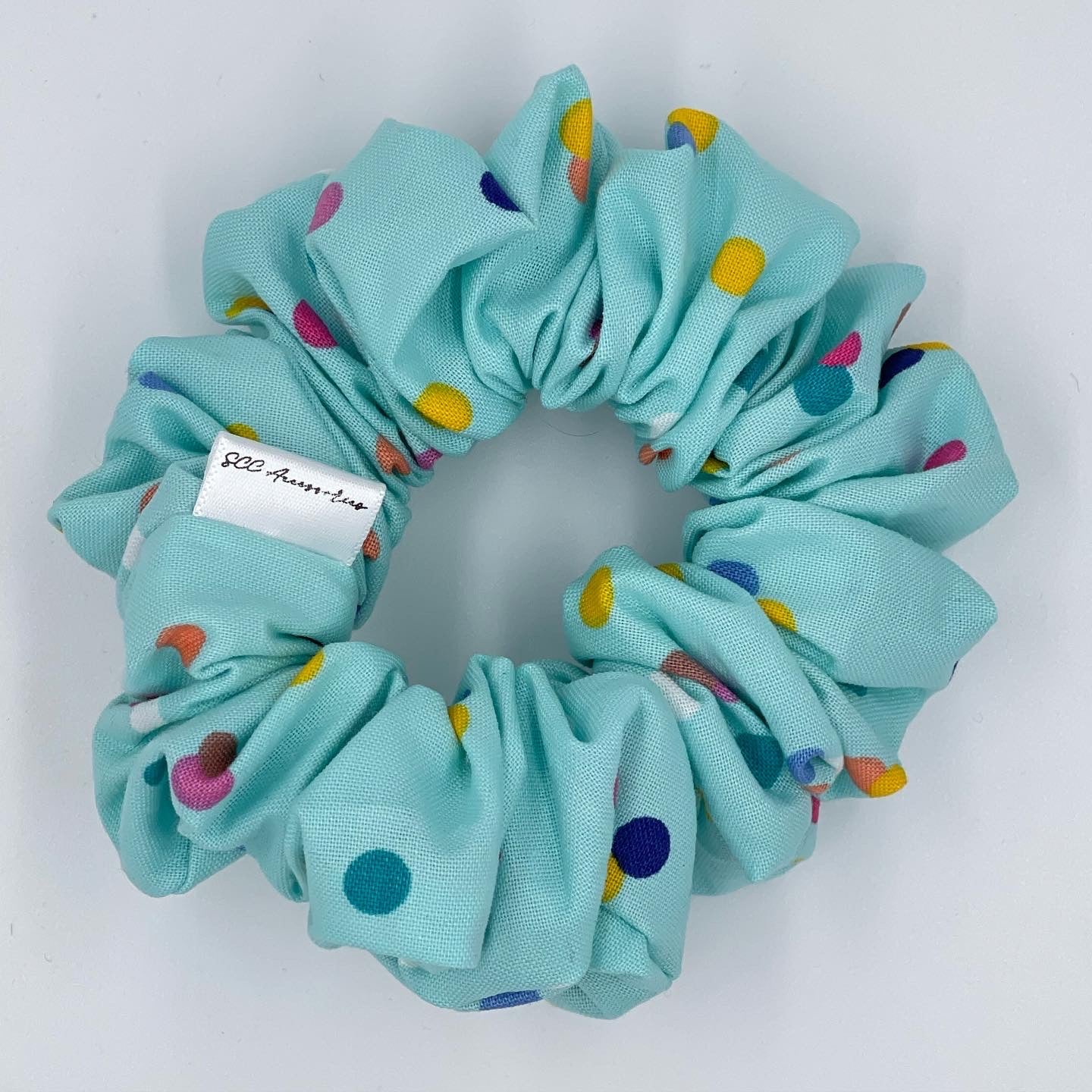 Aqua Confetti Scrunchie