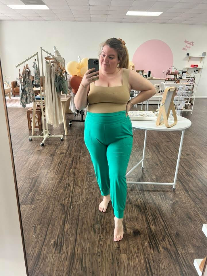 Trophy Wife Jogger Pants - Emerald