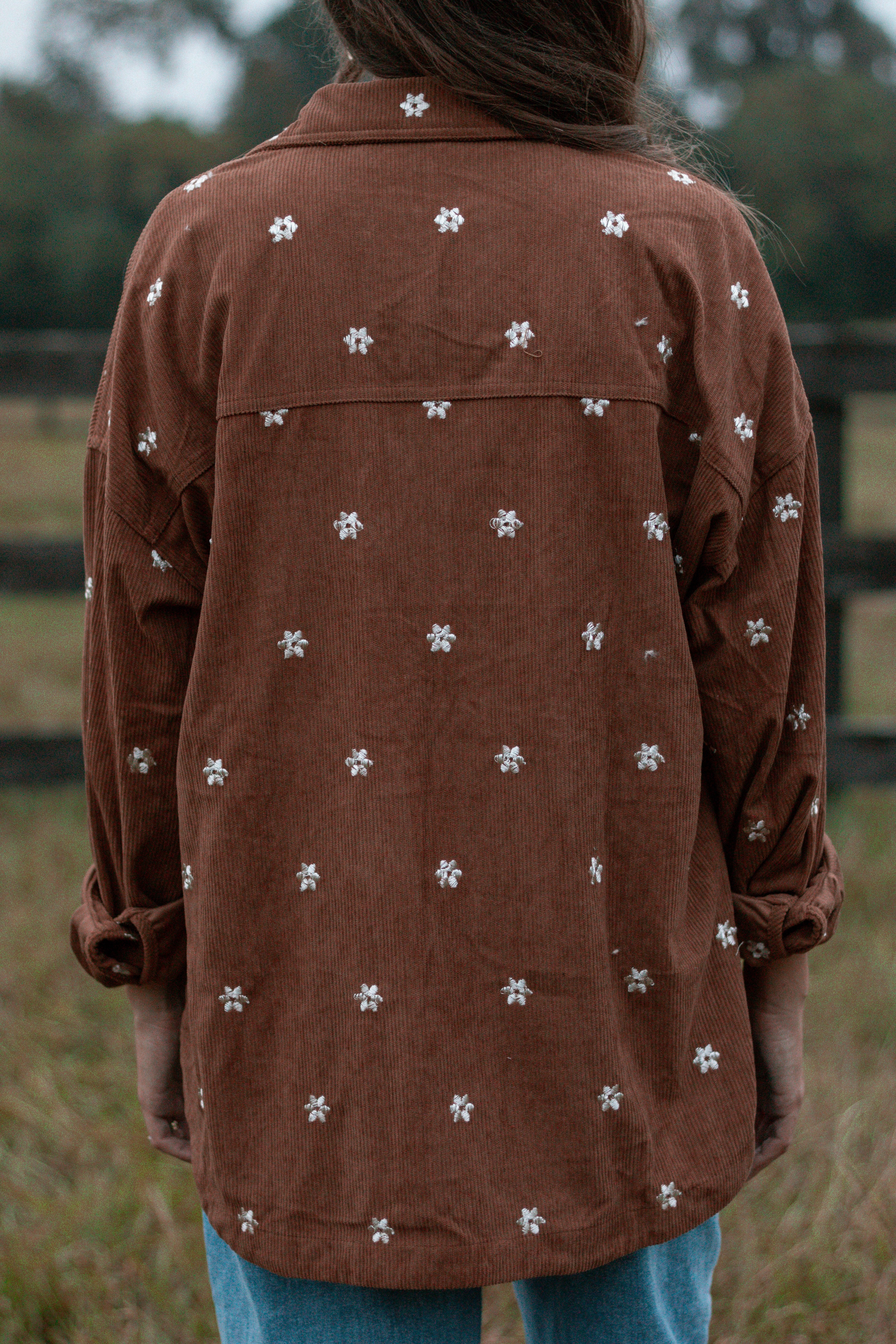 Teddy Bear Corduroy Button Up Top