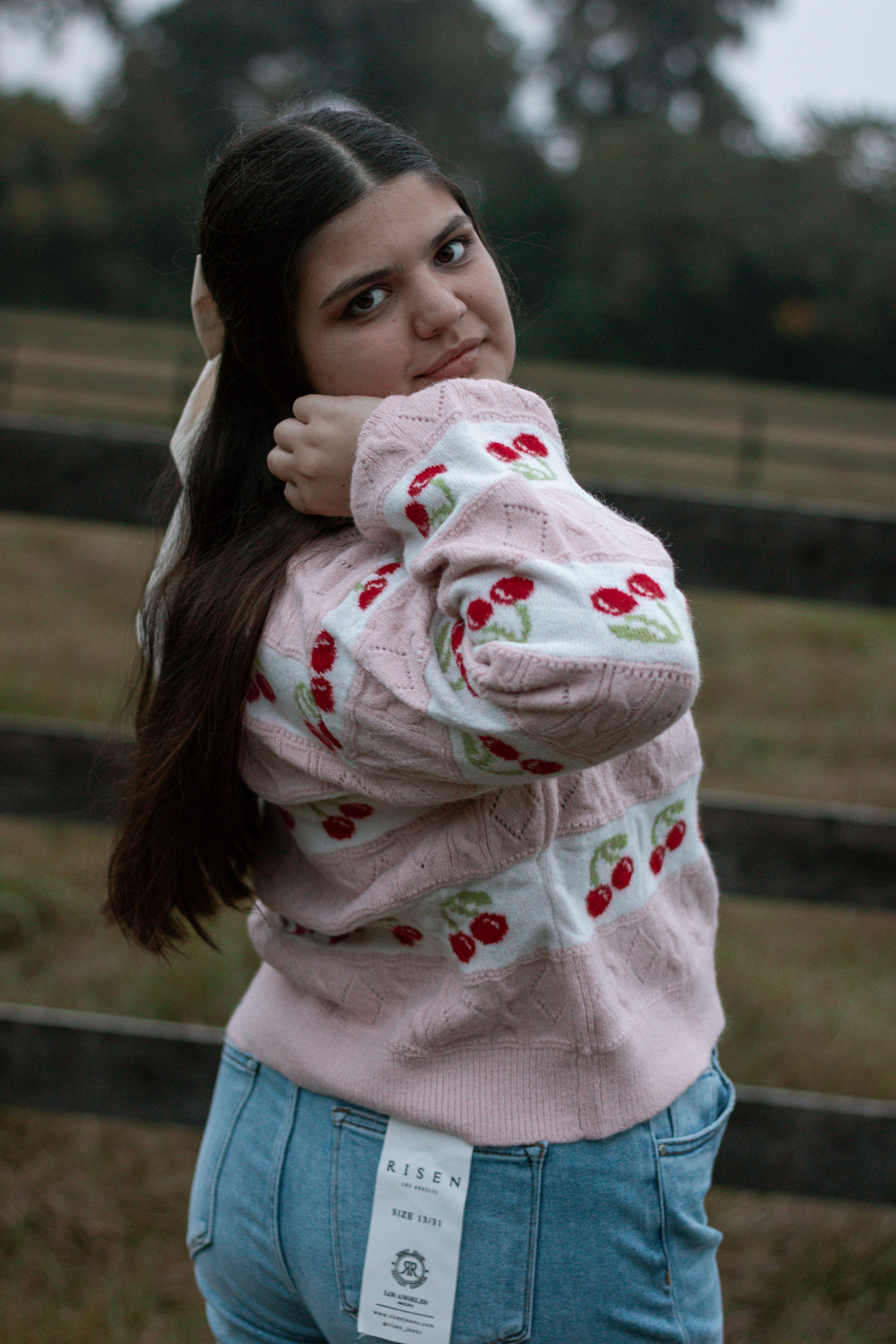 Sweet Cherry Striped Cardigan