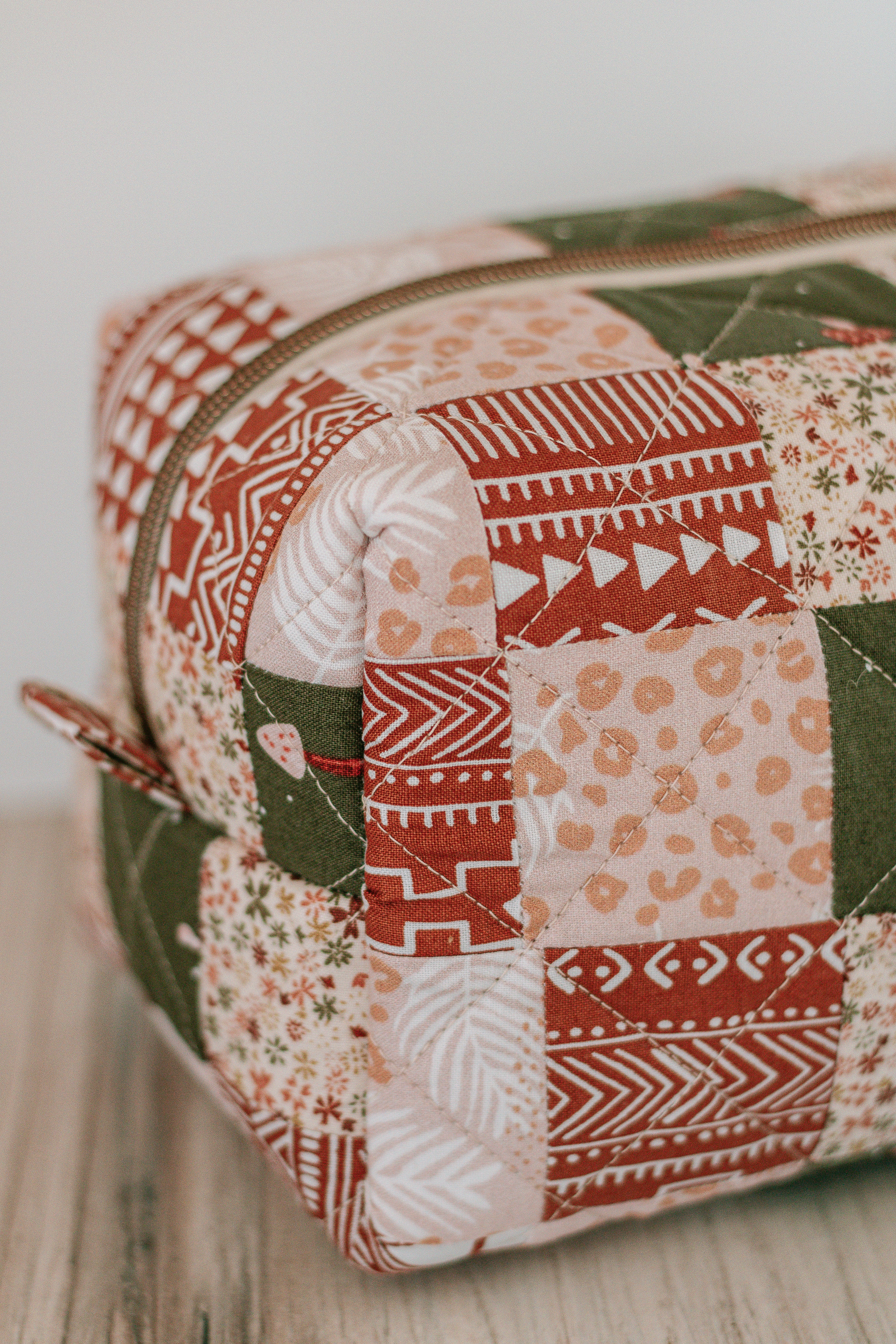 Mushroom Daze | Jumbo Quilted Makeup Bag