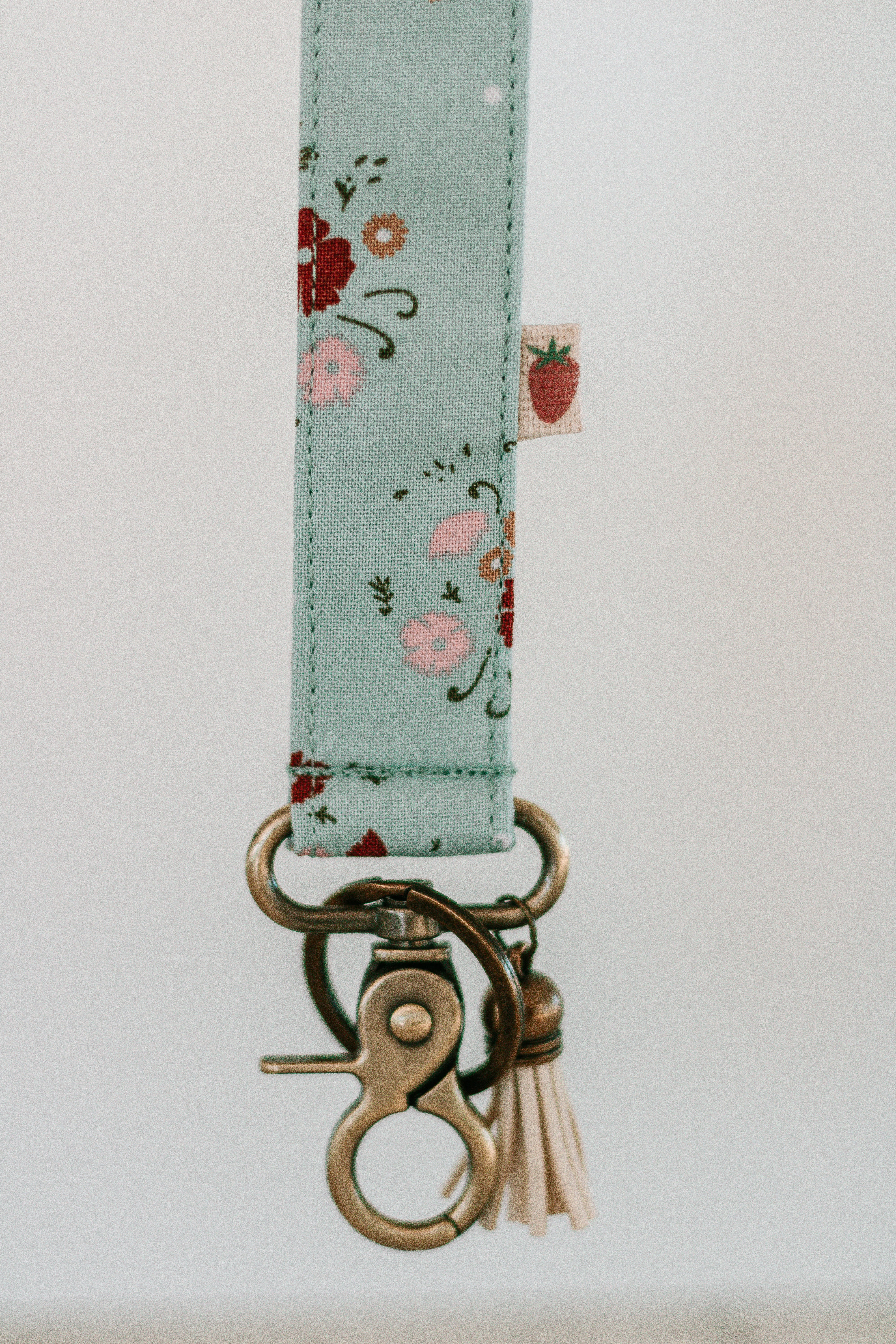 Teal Florals | Keychain Wristlet