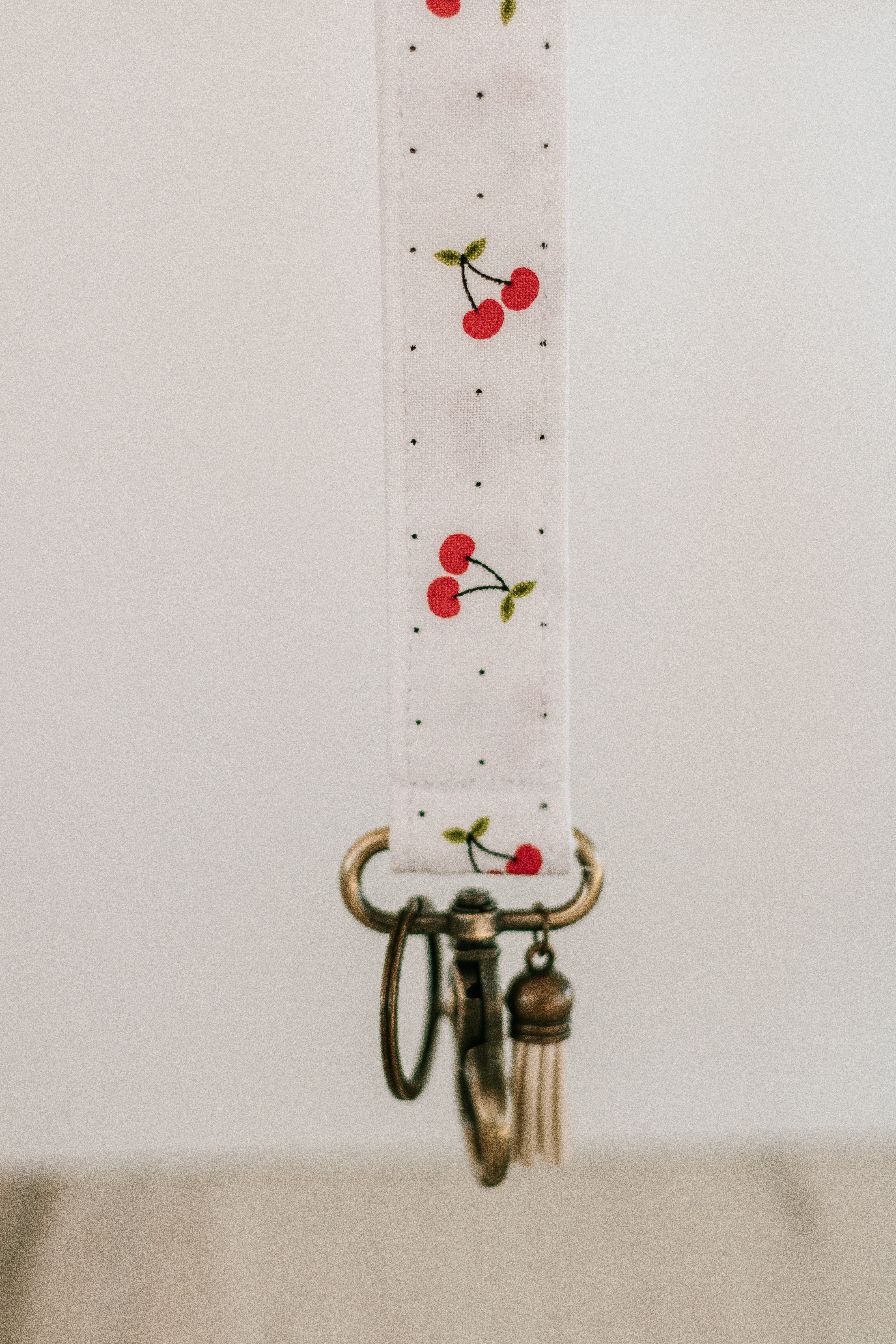 White Cherries | Keychain Wristlet