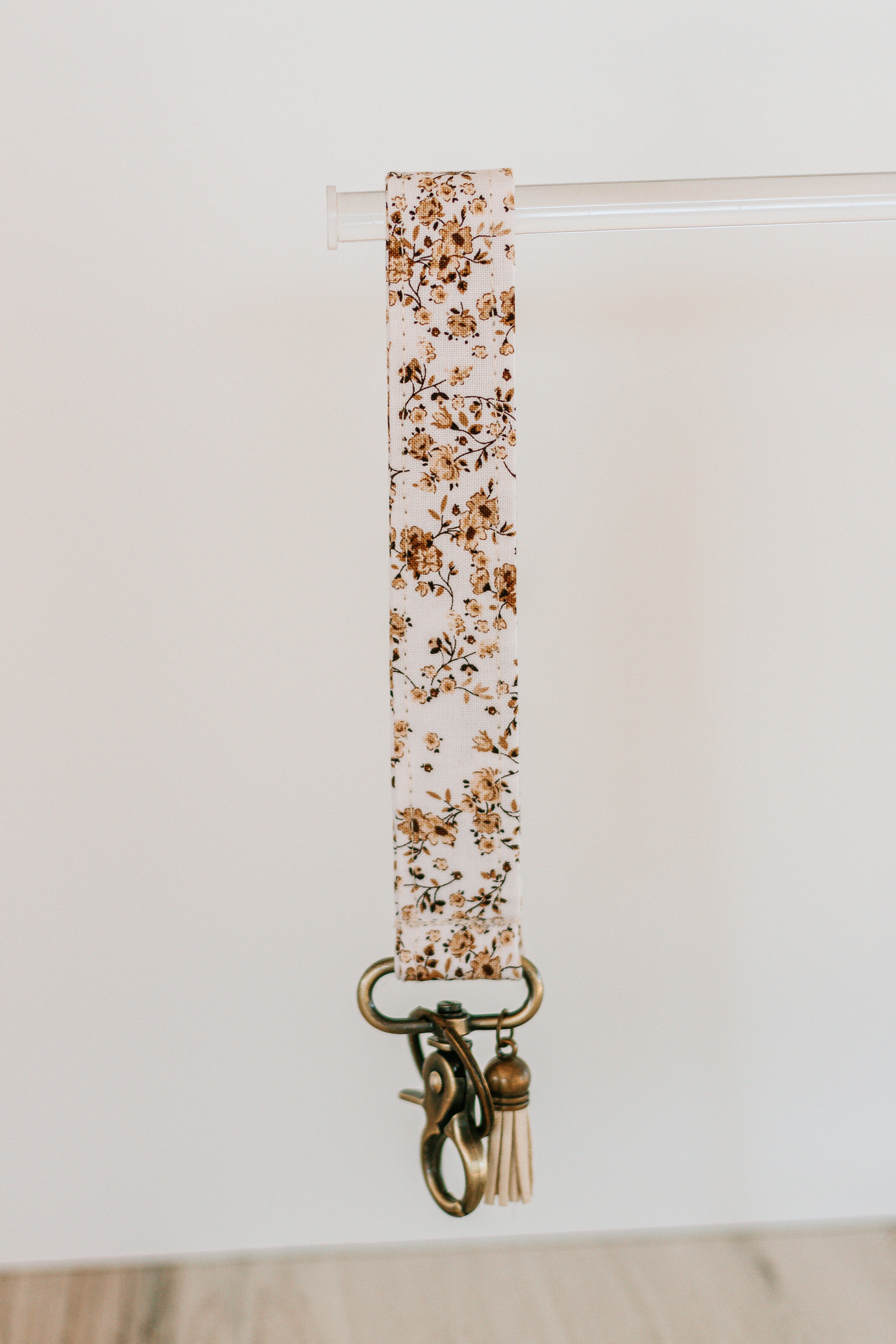 Mocha Florals | Keychain Wristlet