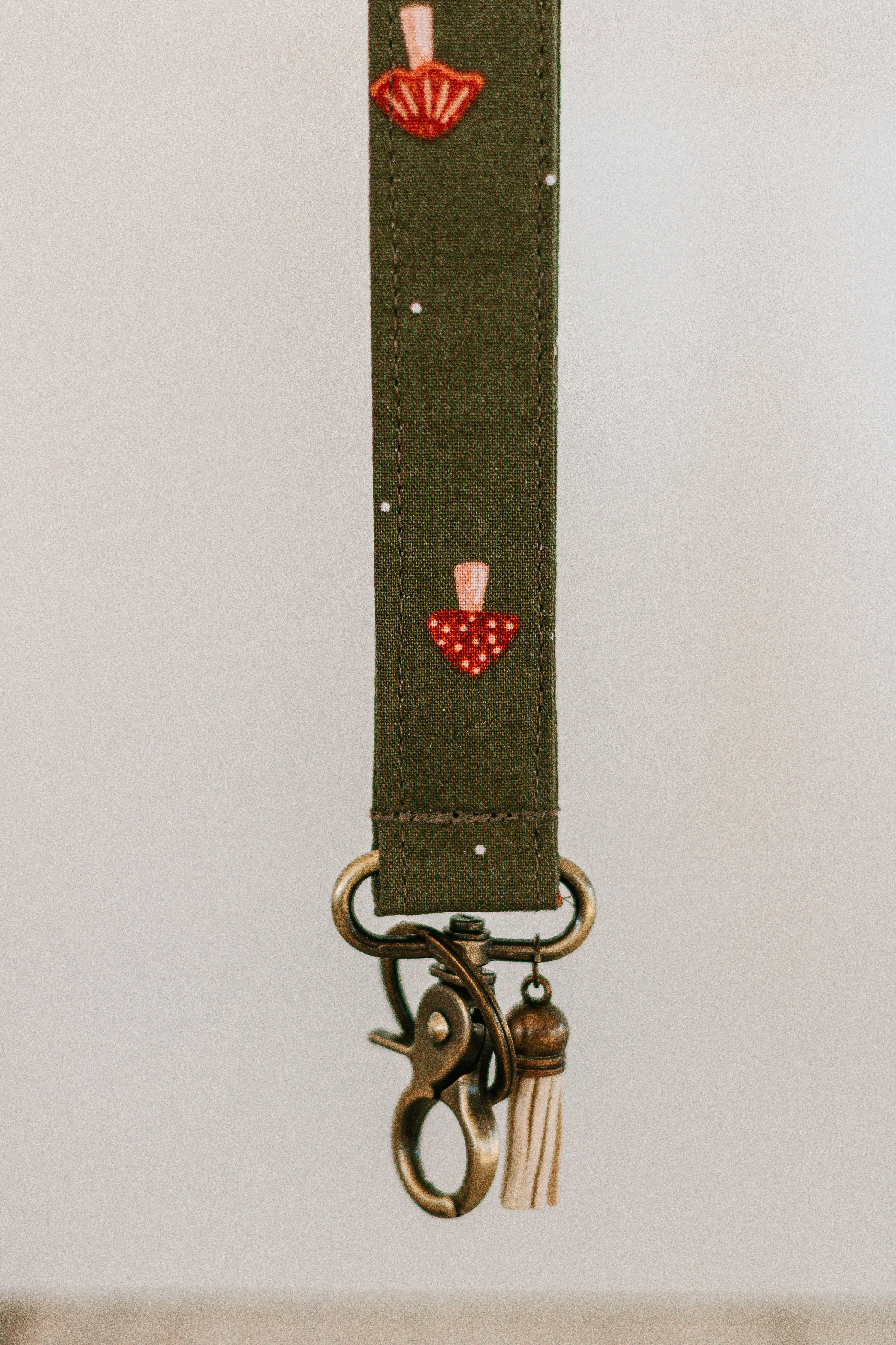 Olive Mushrooms | Keychain Wristlet