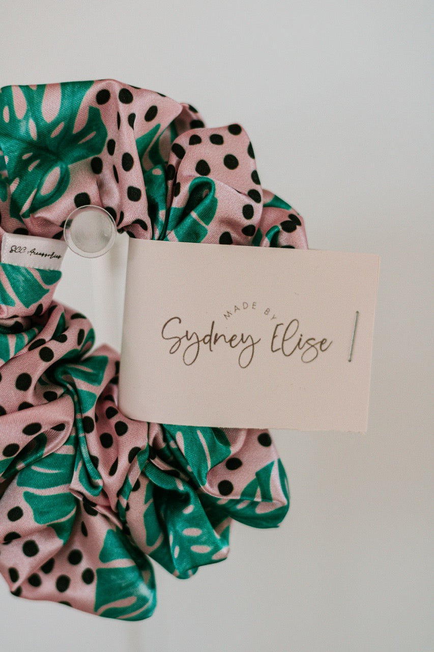 Monstera Mama | Jumbo Satin Scrunchie