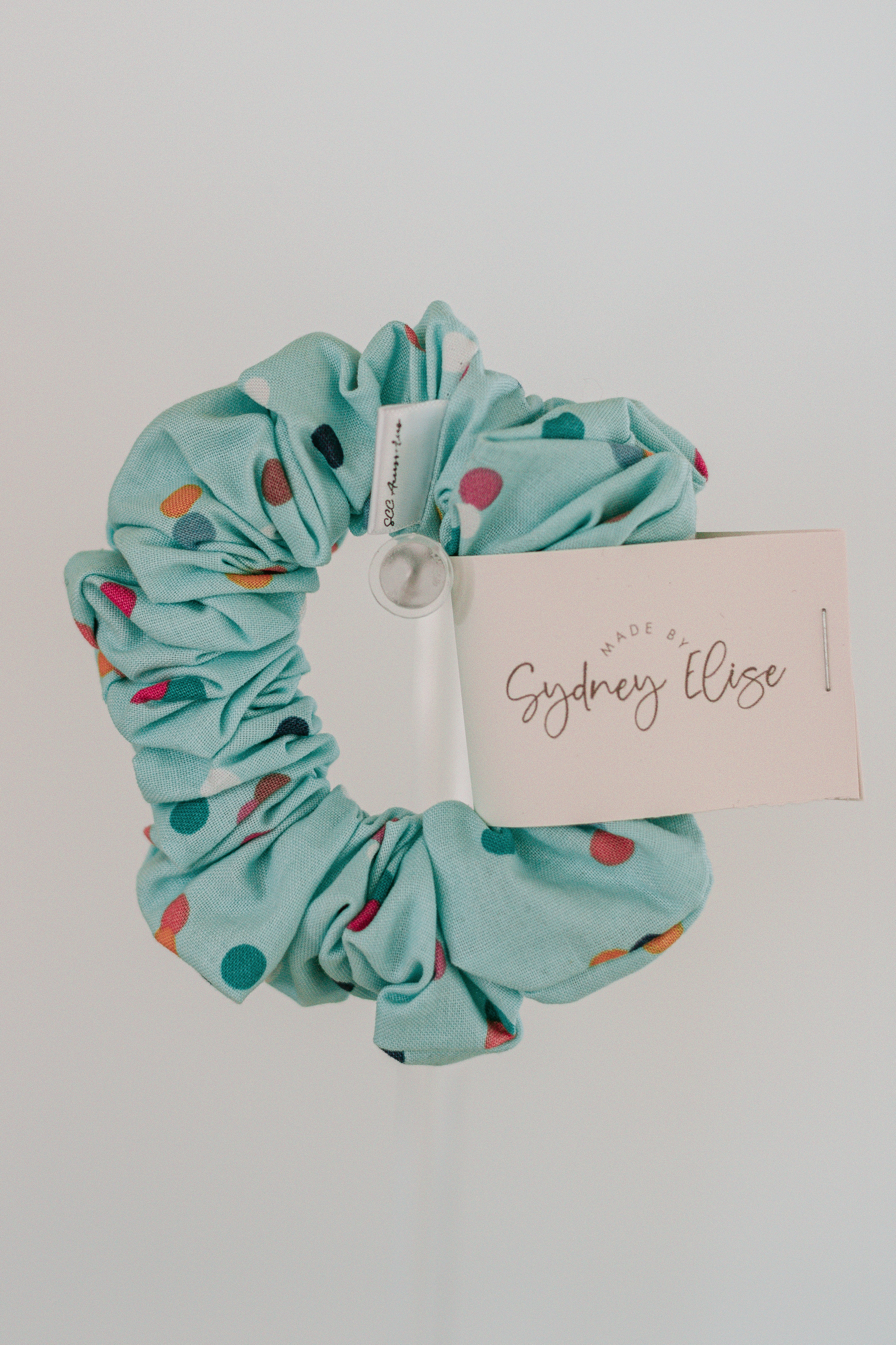 Aqua Confetti Scrunchie