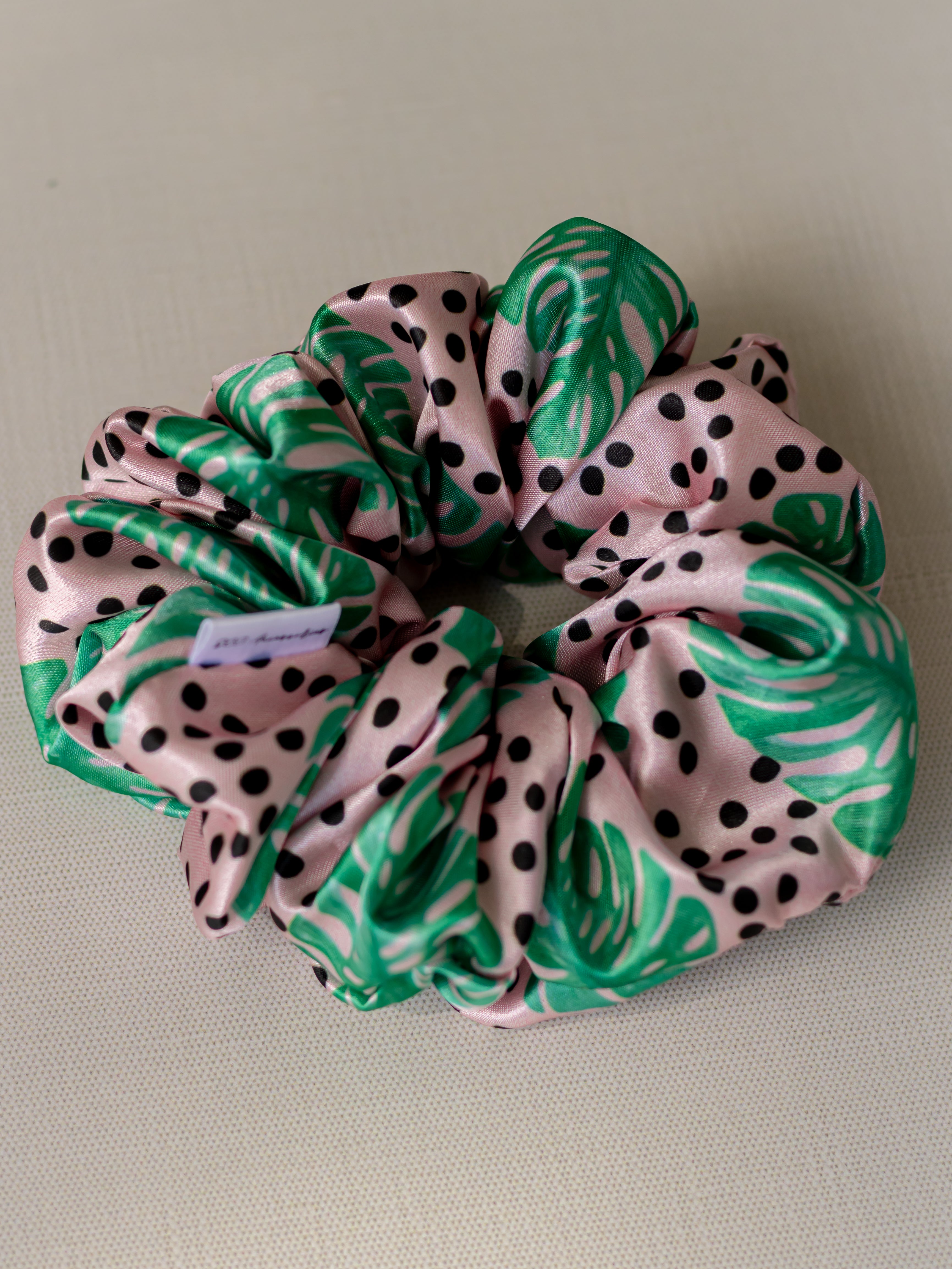 Monstera Mama | Jumbo Satin Scrunchie