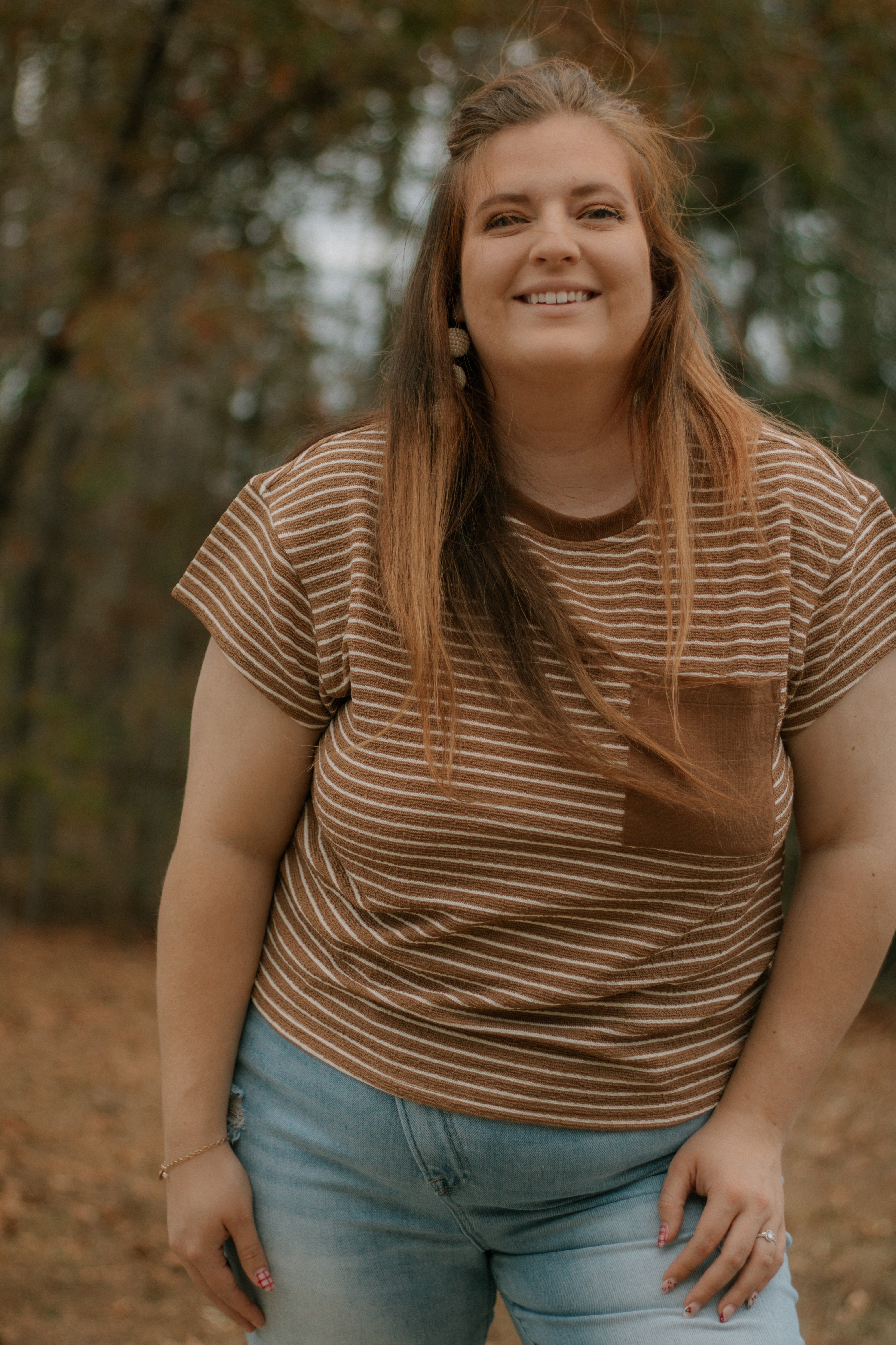 Brown Bear Striped Top
