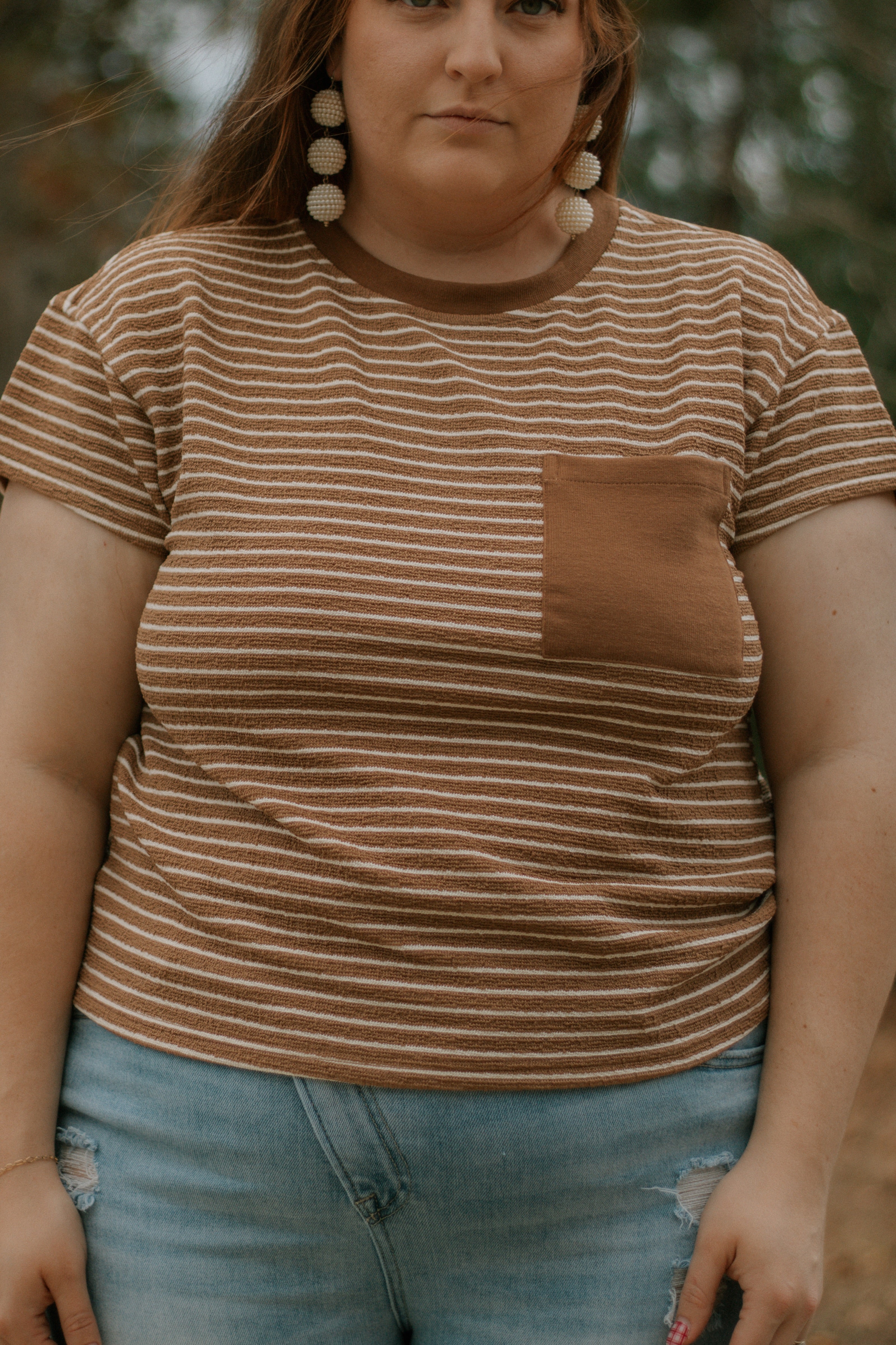 Brown Bear Striped Top