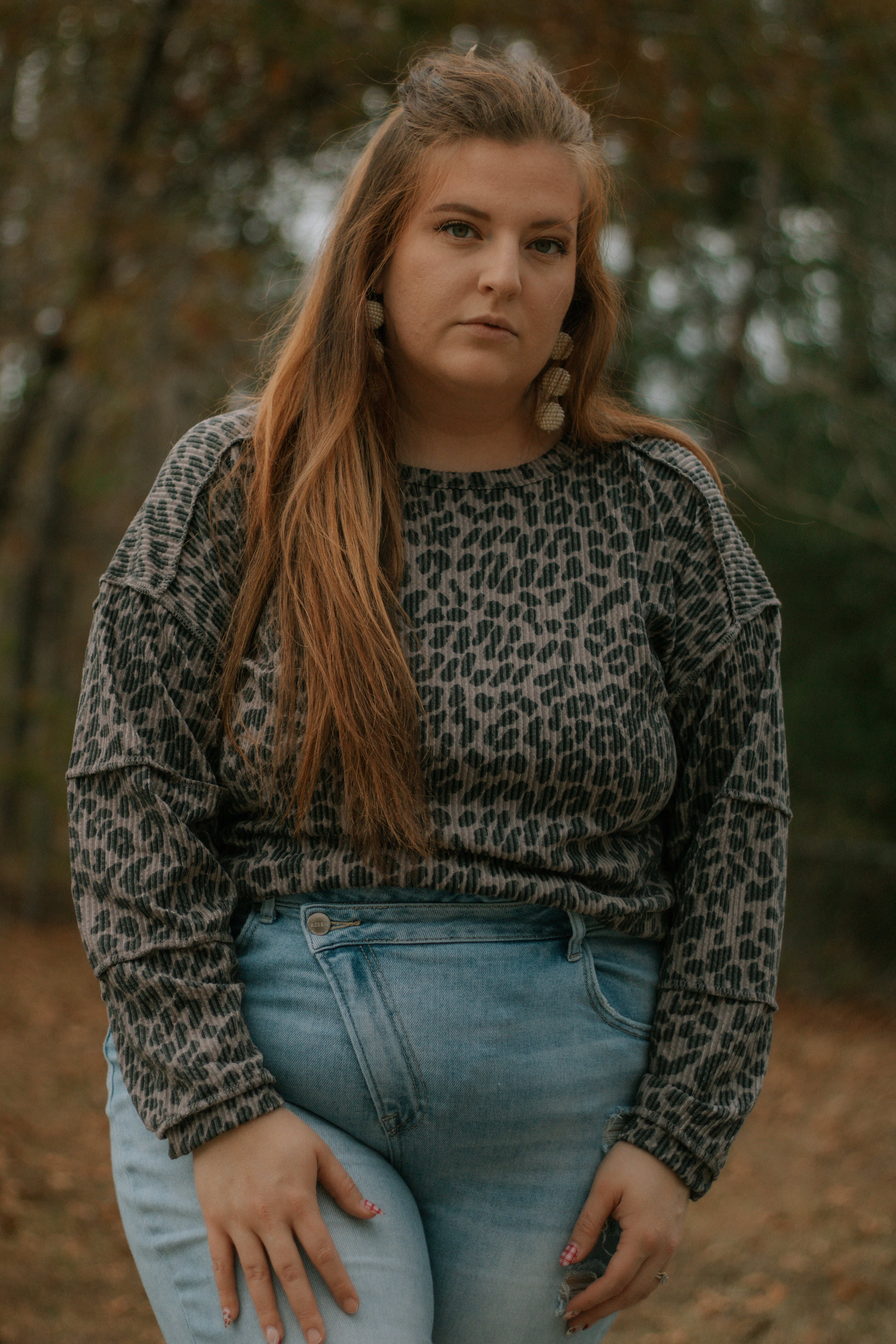 Charcoal Cheetah Top