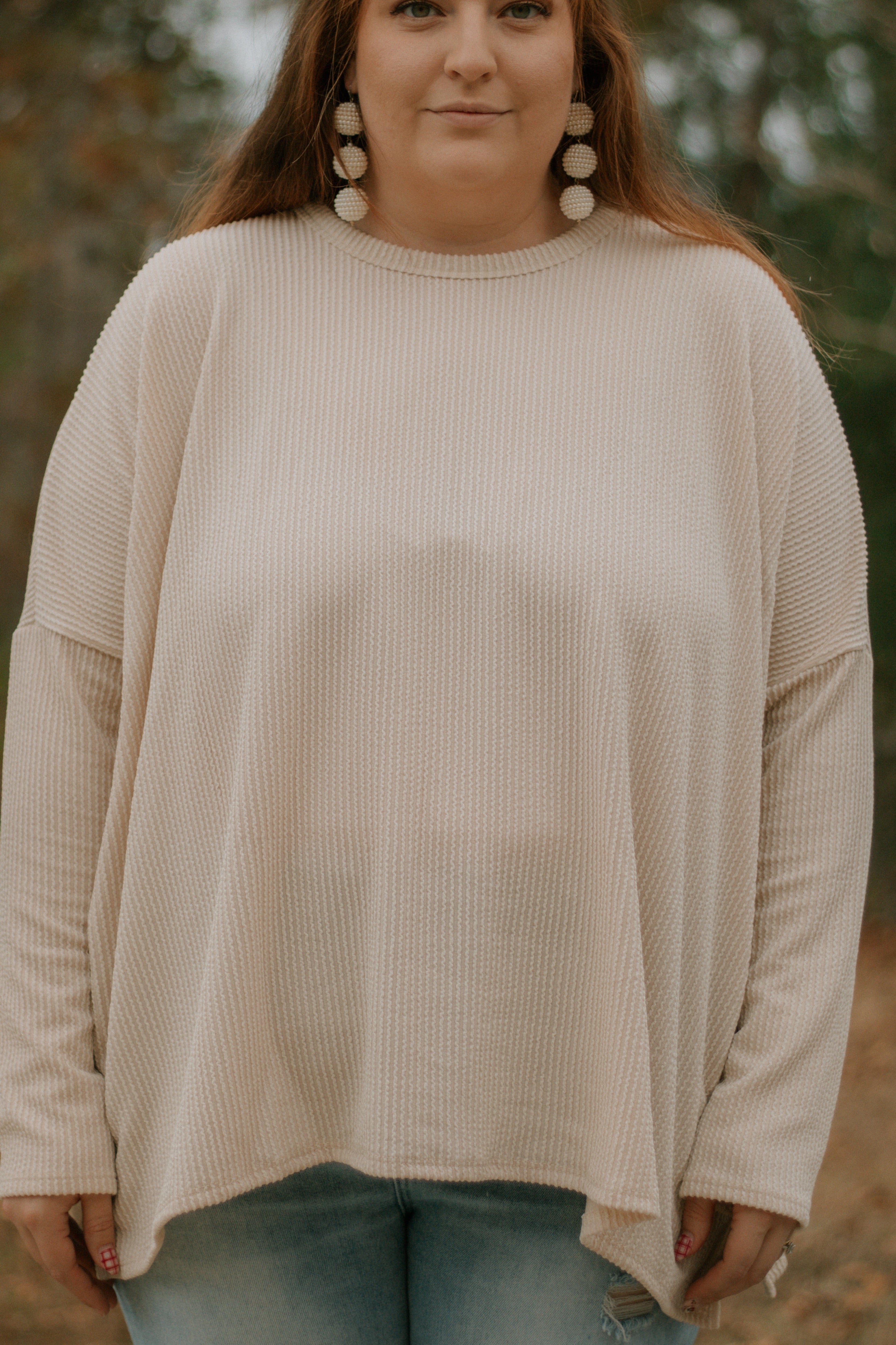 Into the Mountains Top - Cream