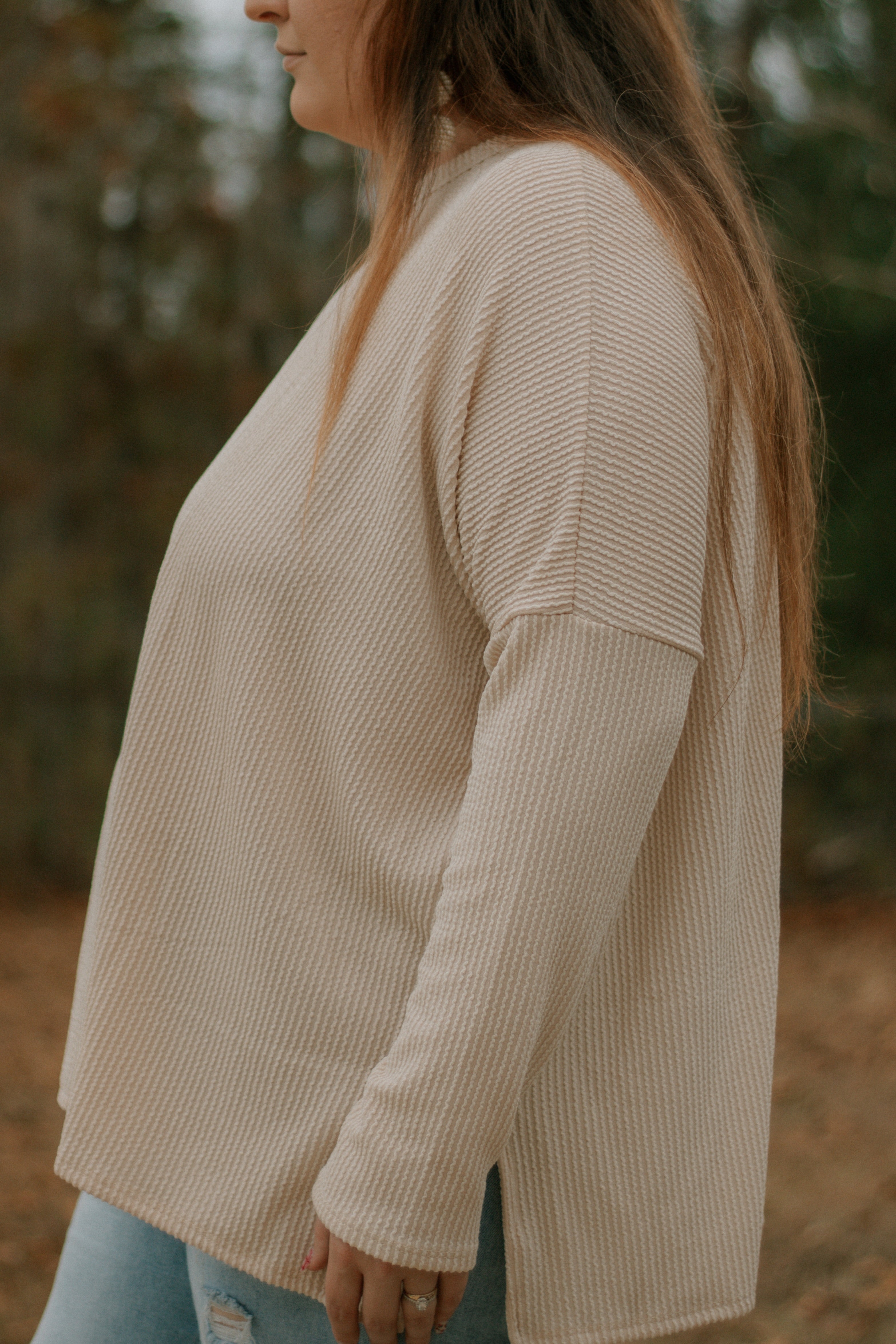 Into the Mountains Top - Cream - S, L